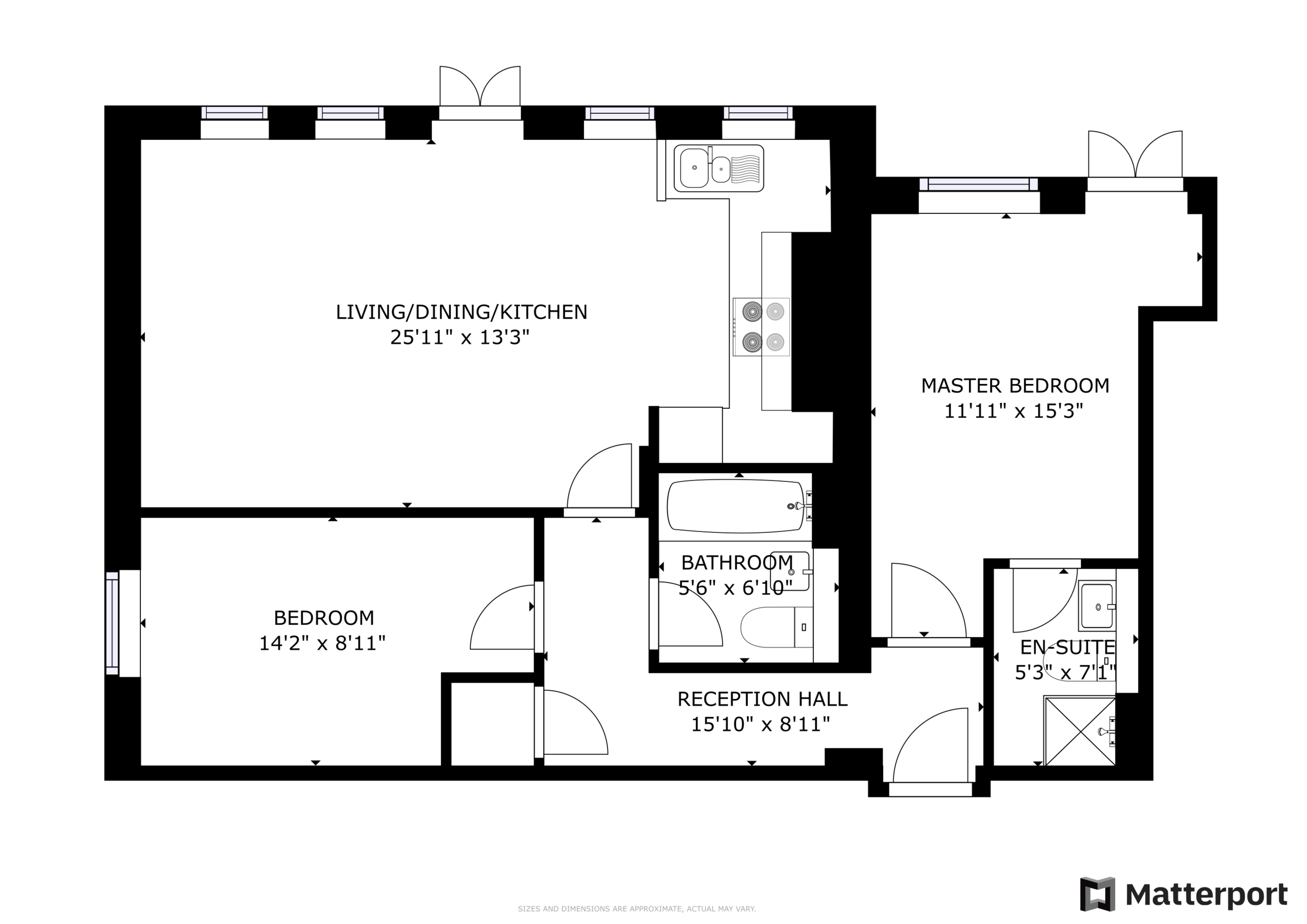 2 bed apartment to rent in Victoria Gardens, Leeds - Property floorplan