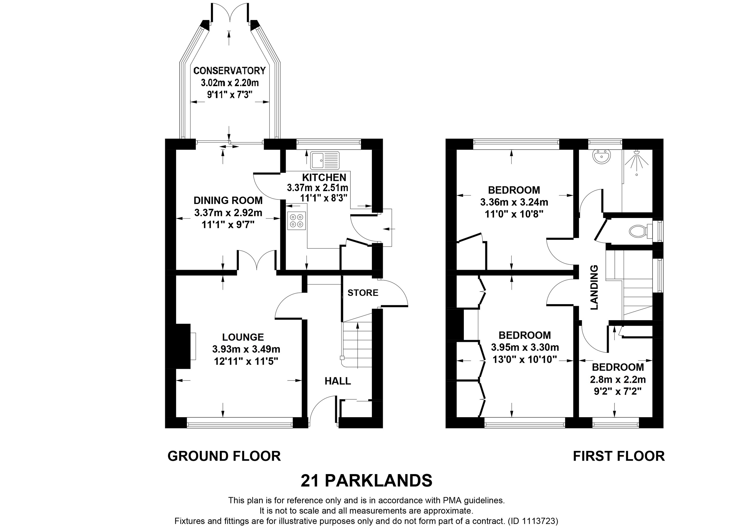 3 bed detached house for sale in Bramhope Village, Leeds - Property floorplan