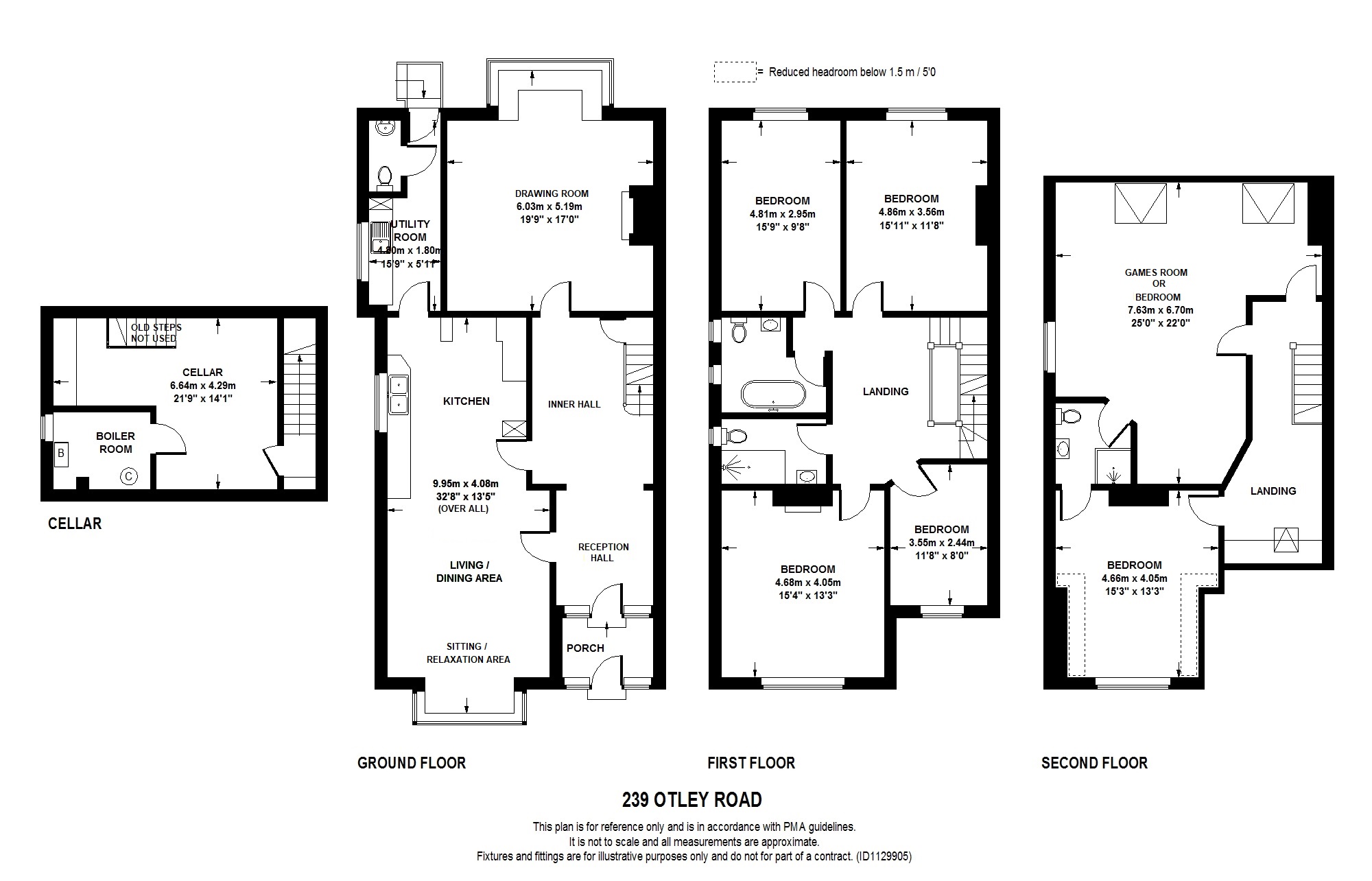 6 bed semi-detached house for sale in Otley Road, Leeds - Property floorplan