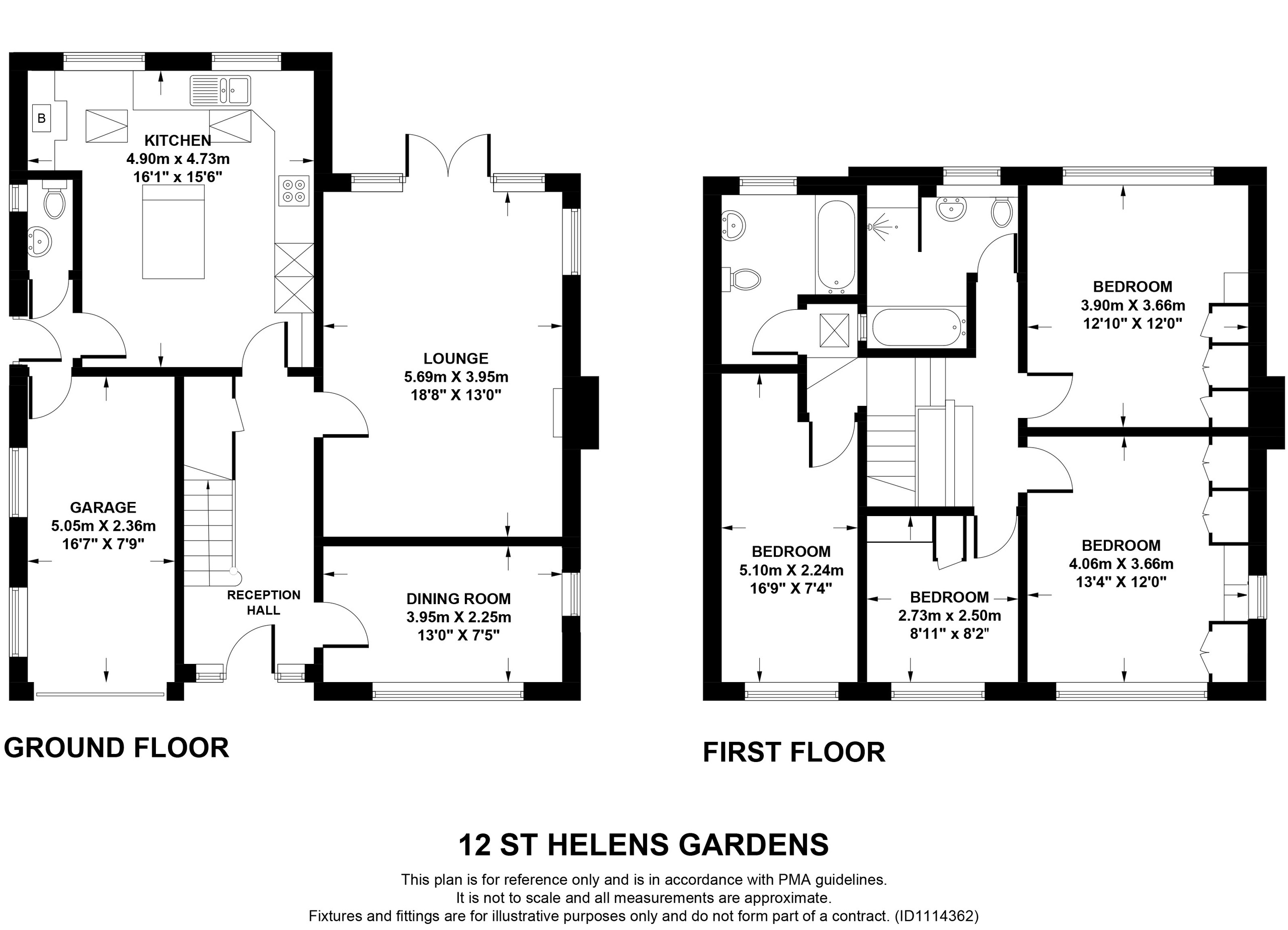 4 bed detached house for sale in St. Helens Gardens, Leeds - Property floorplan