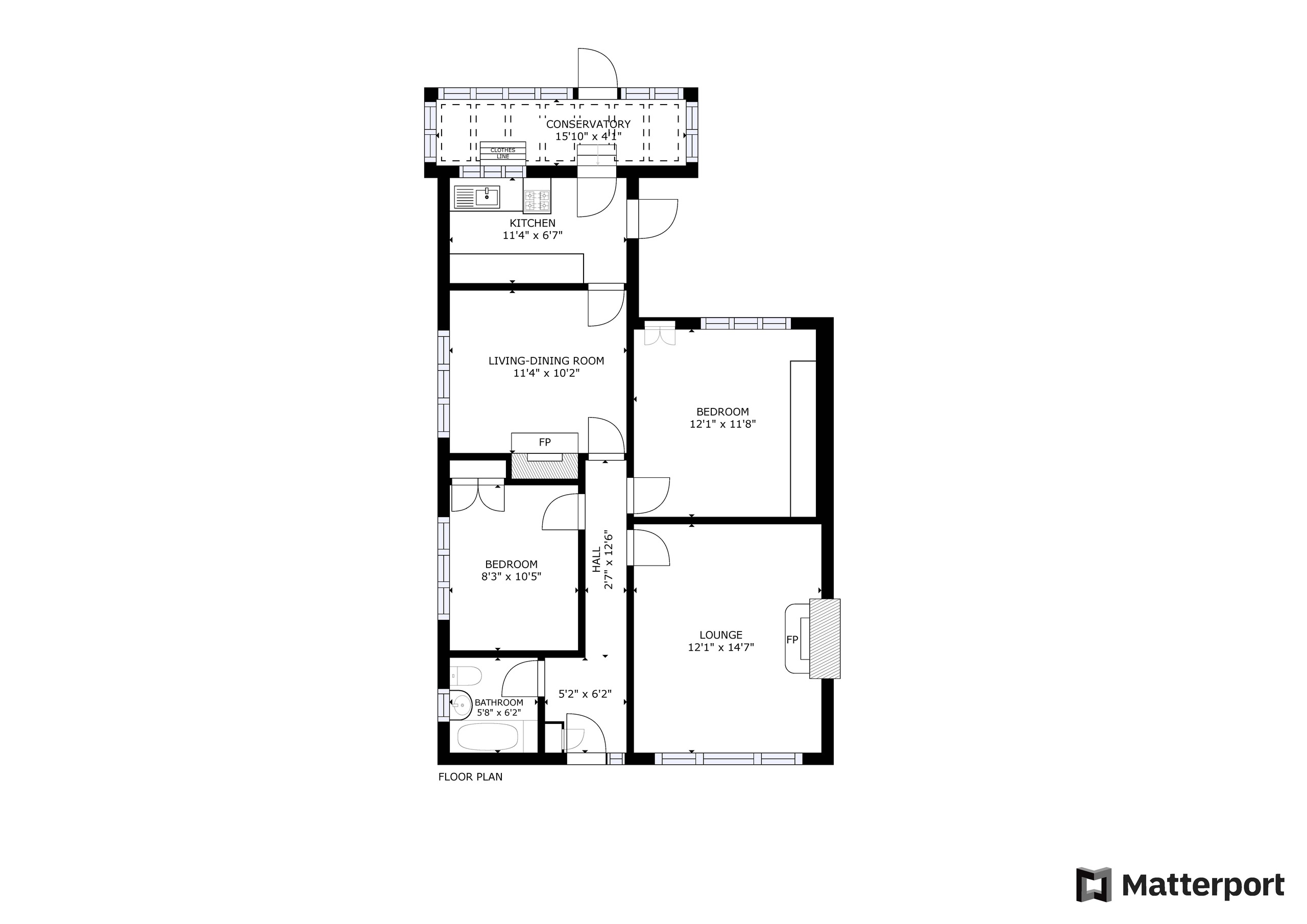 2 bed bungalow for sale in Bramhope, Leeds - Property floorplan