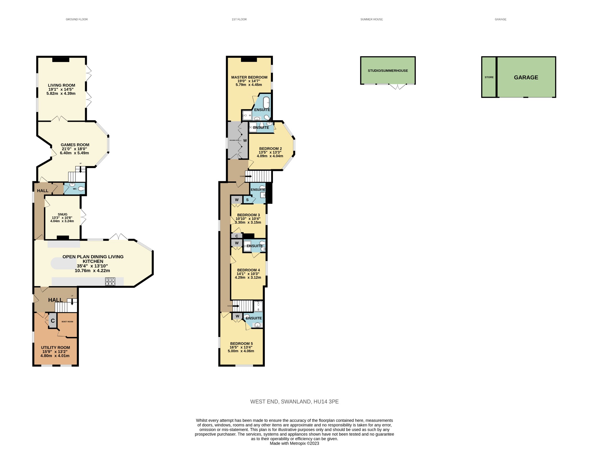 5 bed detached house for sale in West End, North Ferriby - Property Floorplan