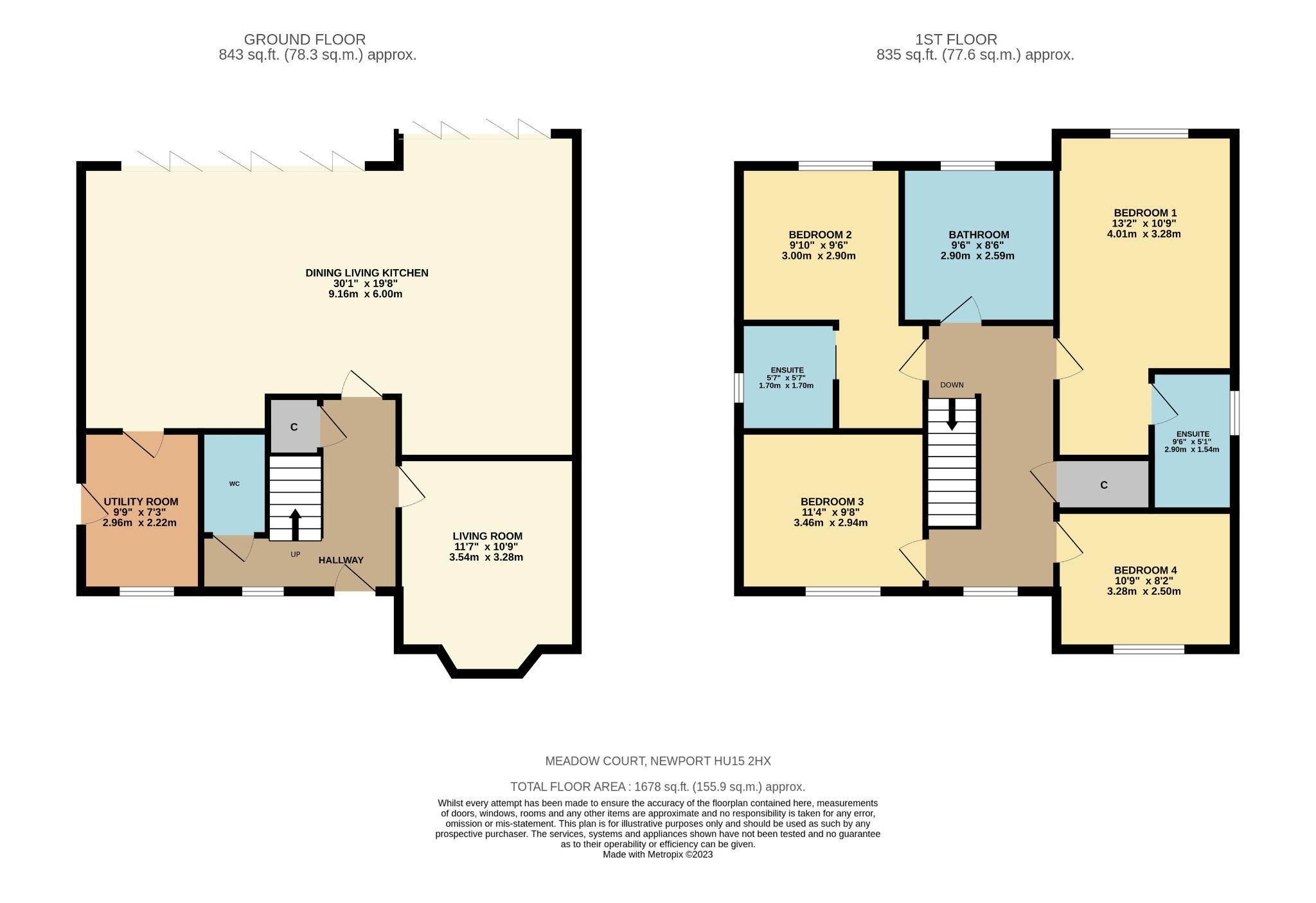 4 bed detached house for sale in Meadow Court, Brough - Property Floorplan