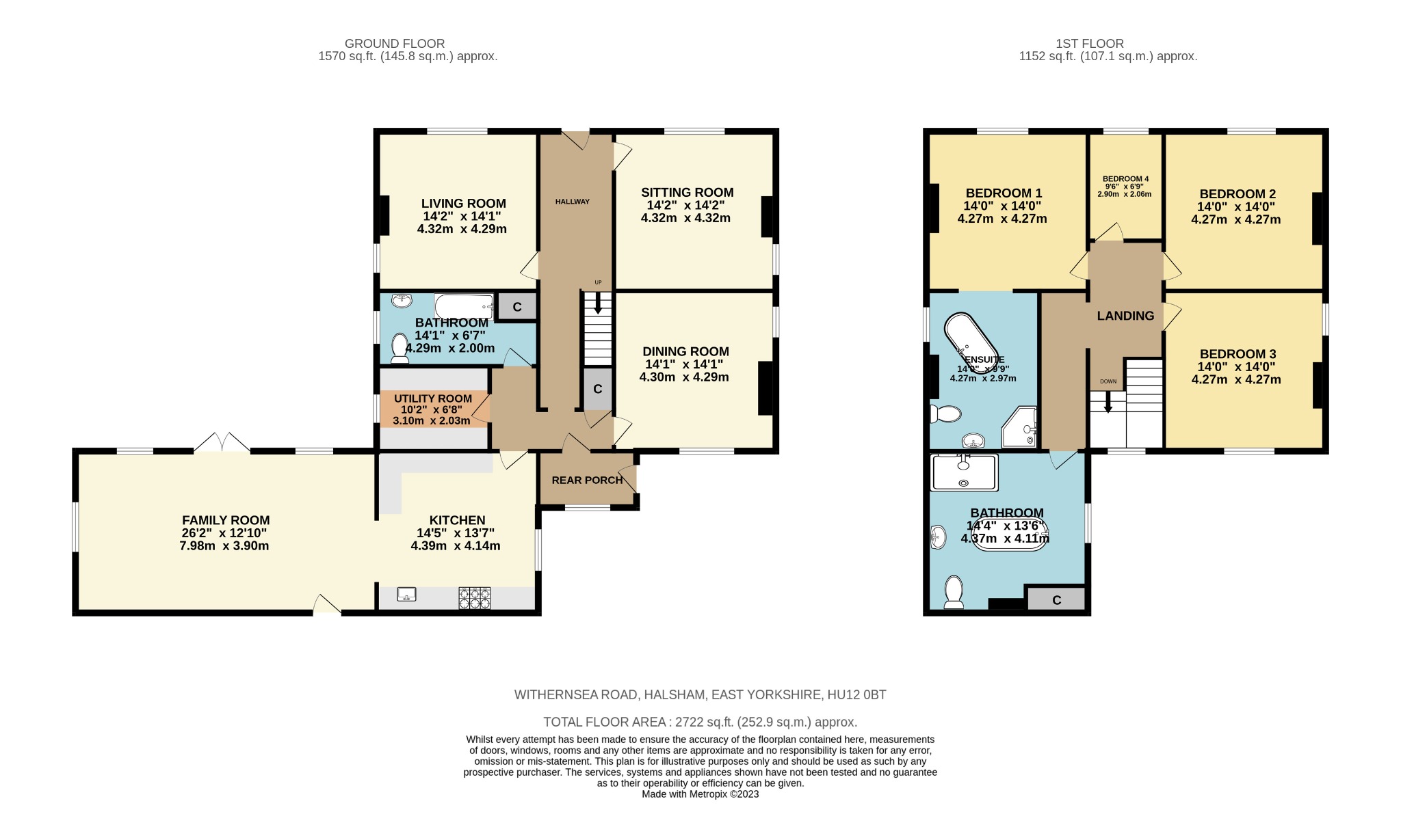 4 bed detached house for sale in Withernsea Road, Hull - Property Floorplan