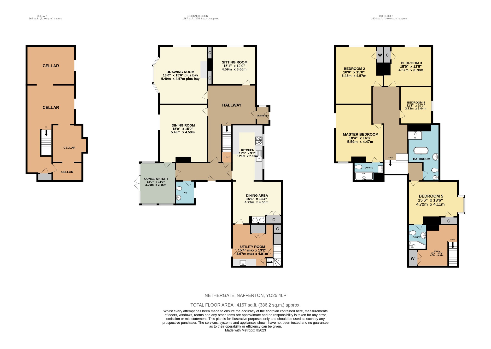 5 bed detached house for sale in Nethergate, Driffield - Property Floorplan