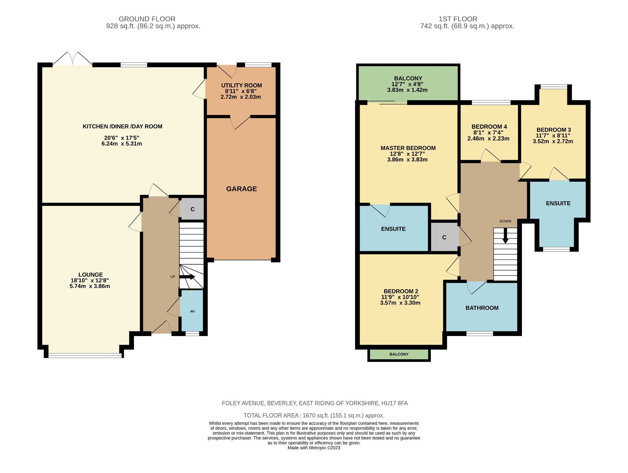 4 bed semi-detached house for sale in Foley Avenue, Beverley - Property Floorplan