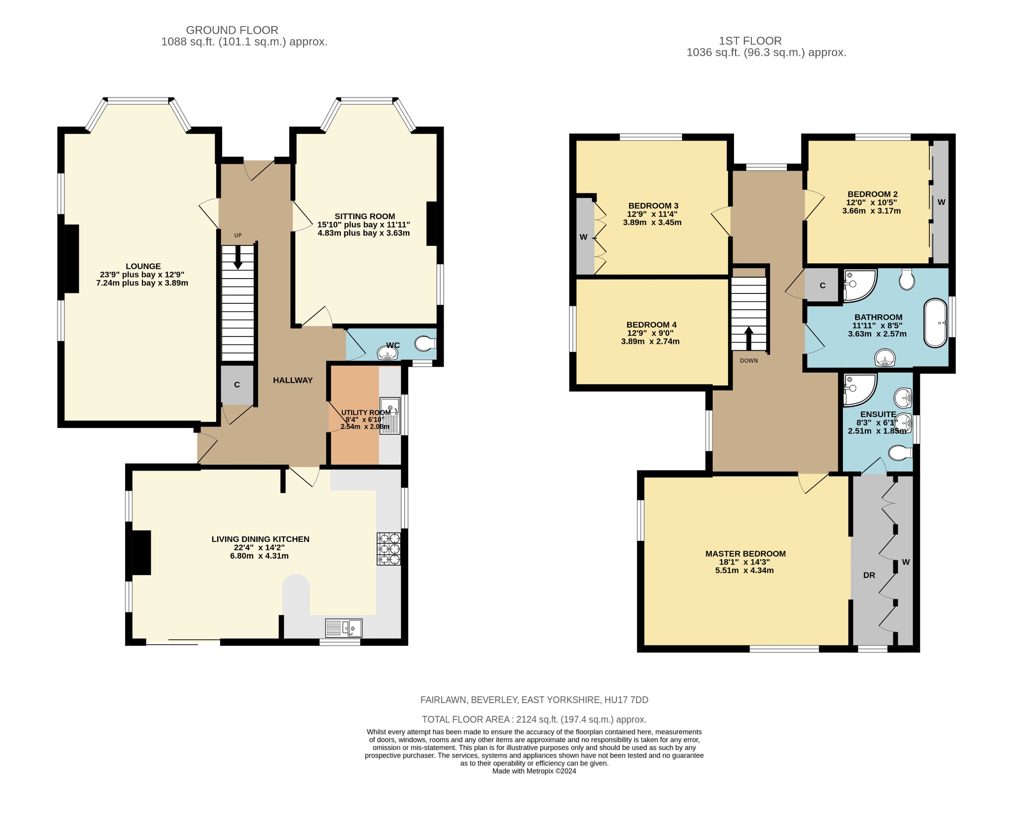 4 bed detached house for sale in Fairlawn, Beverley - Property Floorplan