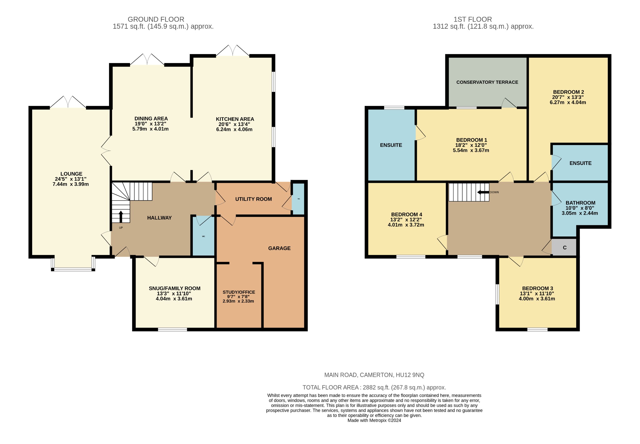4 bed detached house for sale in Main Road, Hull - Property Floorplan