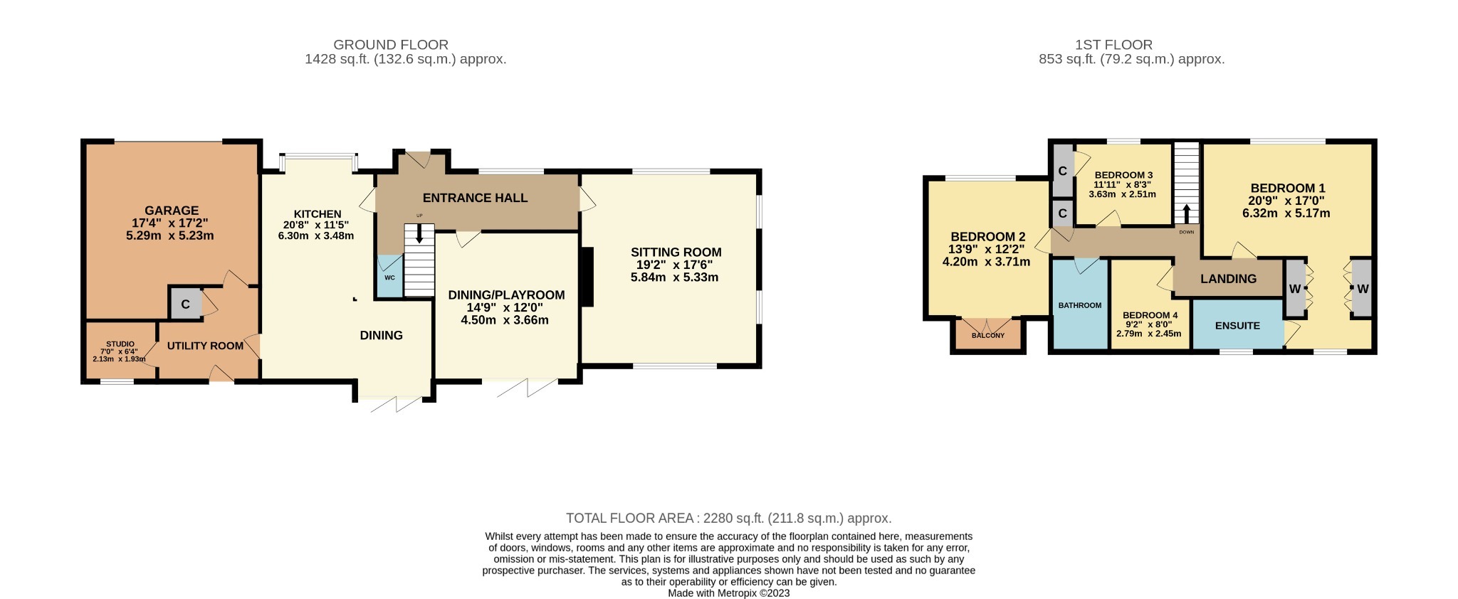 4 bed detached house for sale in Fountain Close, Hessle - Property Floorplan