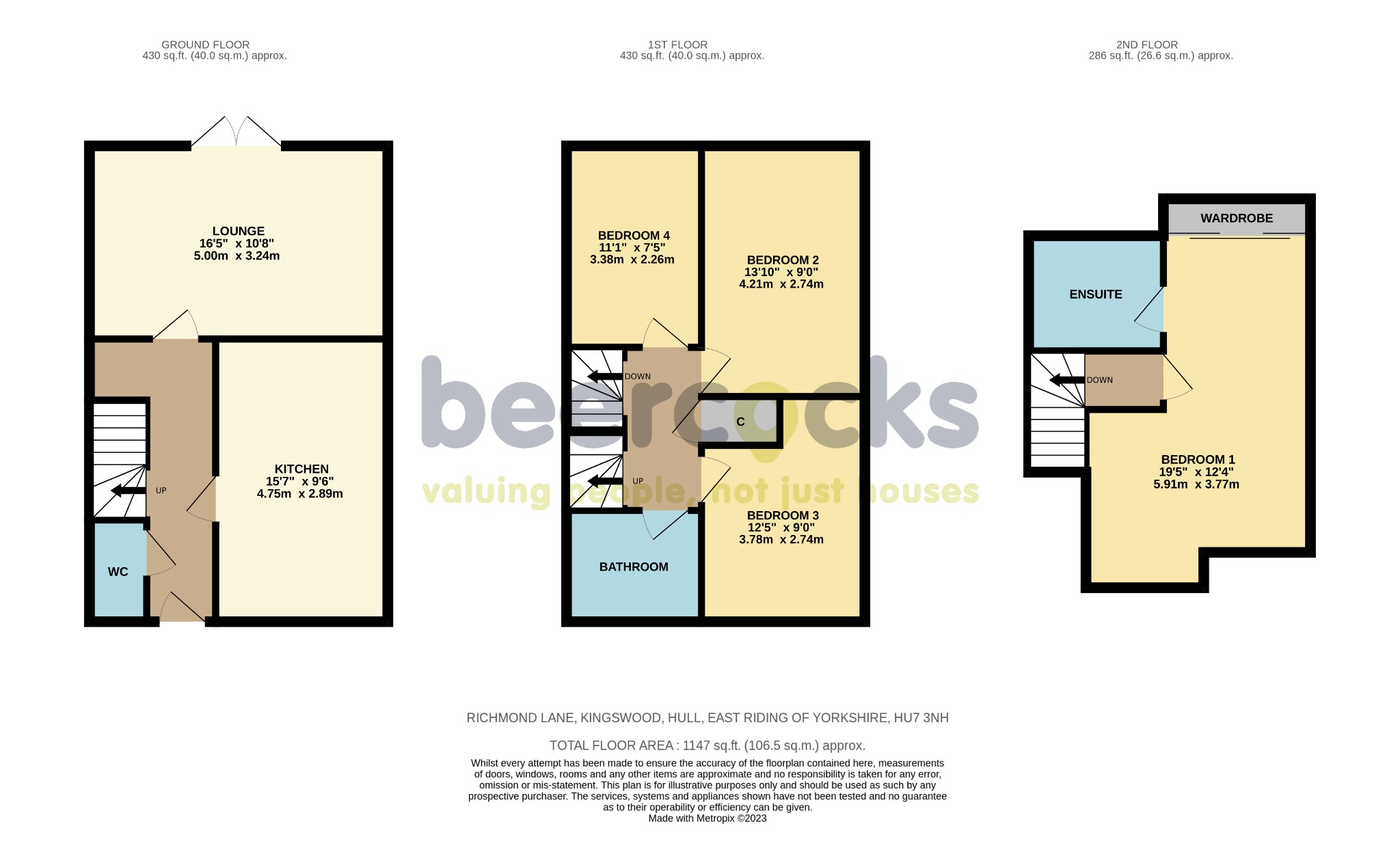 4 bed semi-detached house for sale in Richmond Lane, Hull - Property Floorplan