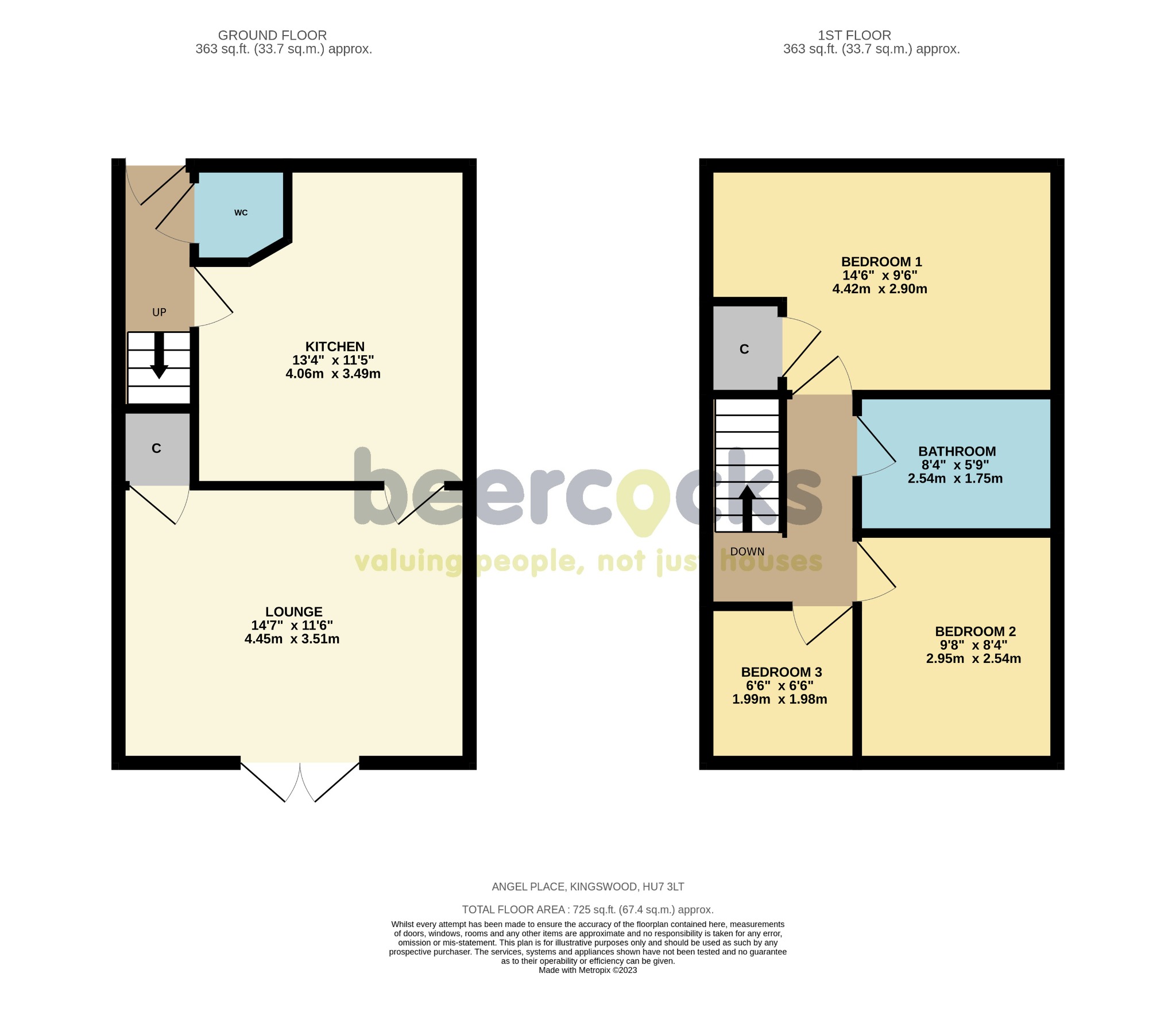 3 bed semi-detached house for sale in Angel Place, Hull - Property Floorplan