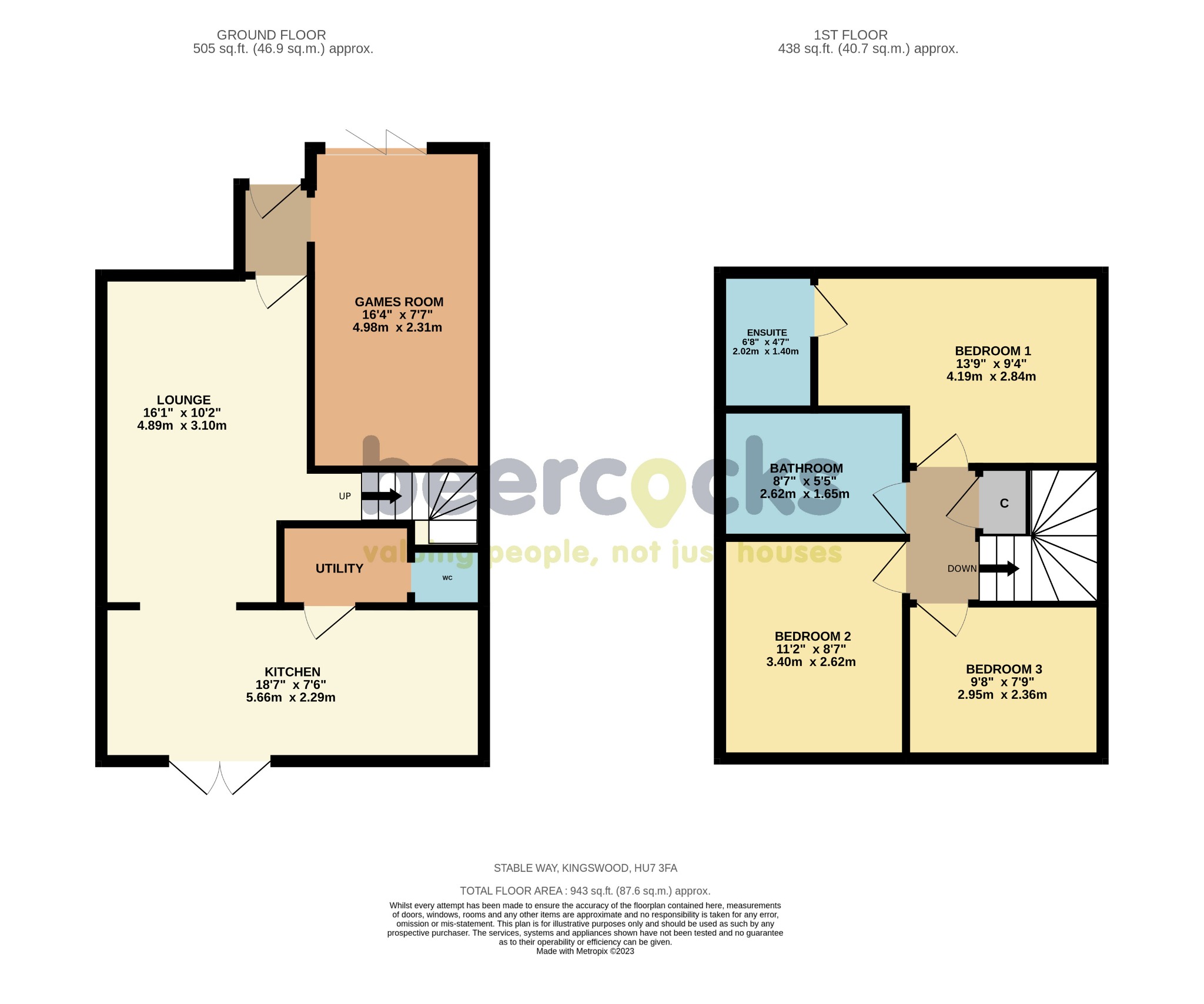 3 bed detached house for sale in Stable Way, Hull - Property Floorplan