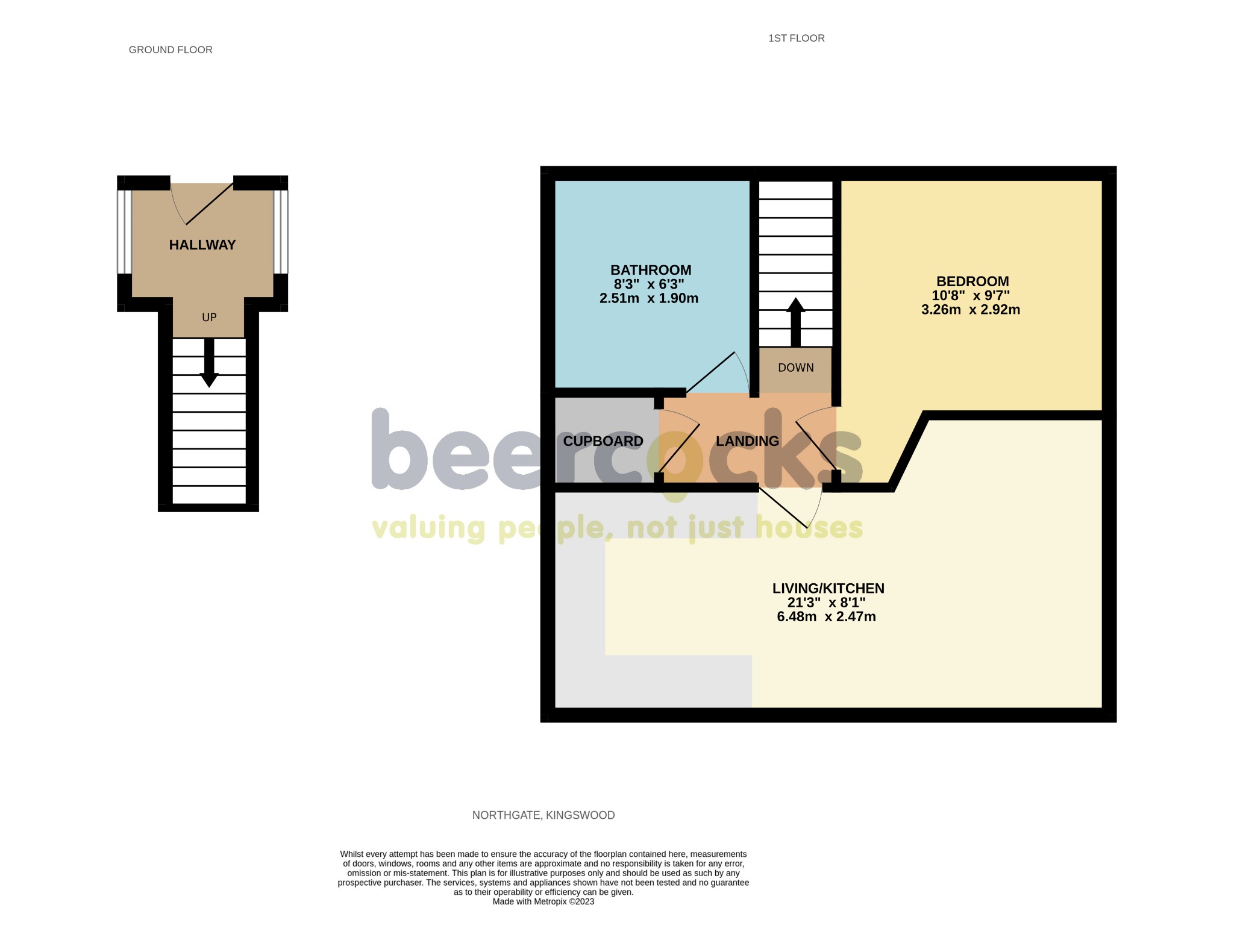 1 bed flat for sale in Northgate, Hull - Property Floorplan