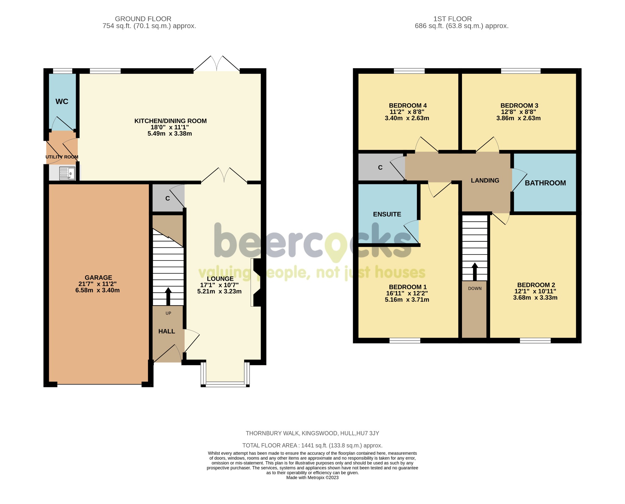 4 bed detached house for sale in Thornbury Walk, Hull - Property Floorplan
