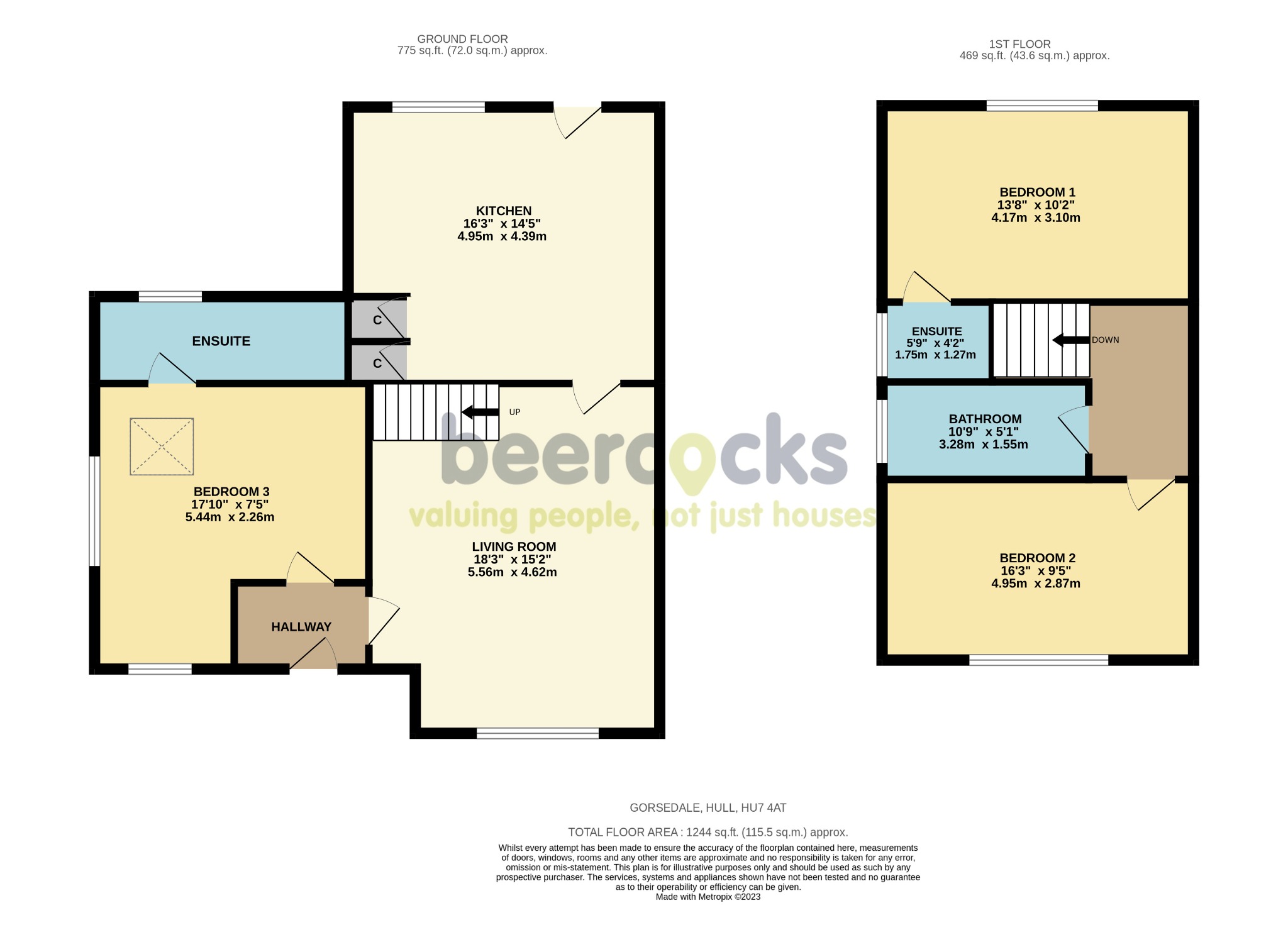 3 bed semi-detached house for sale in Gorsedale, Hull - Property Floorplan