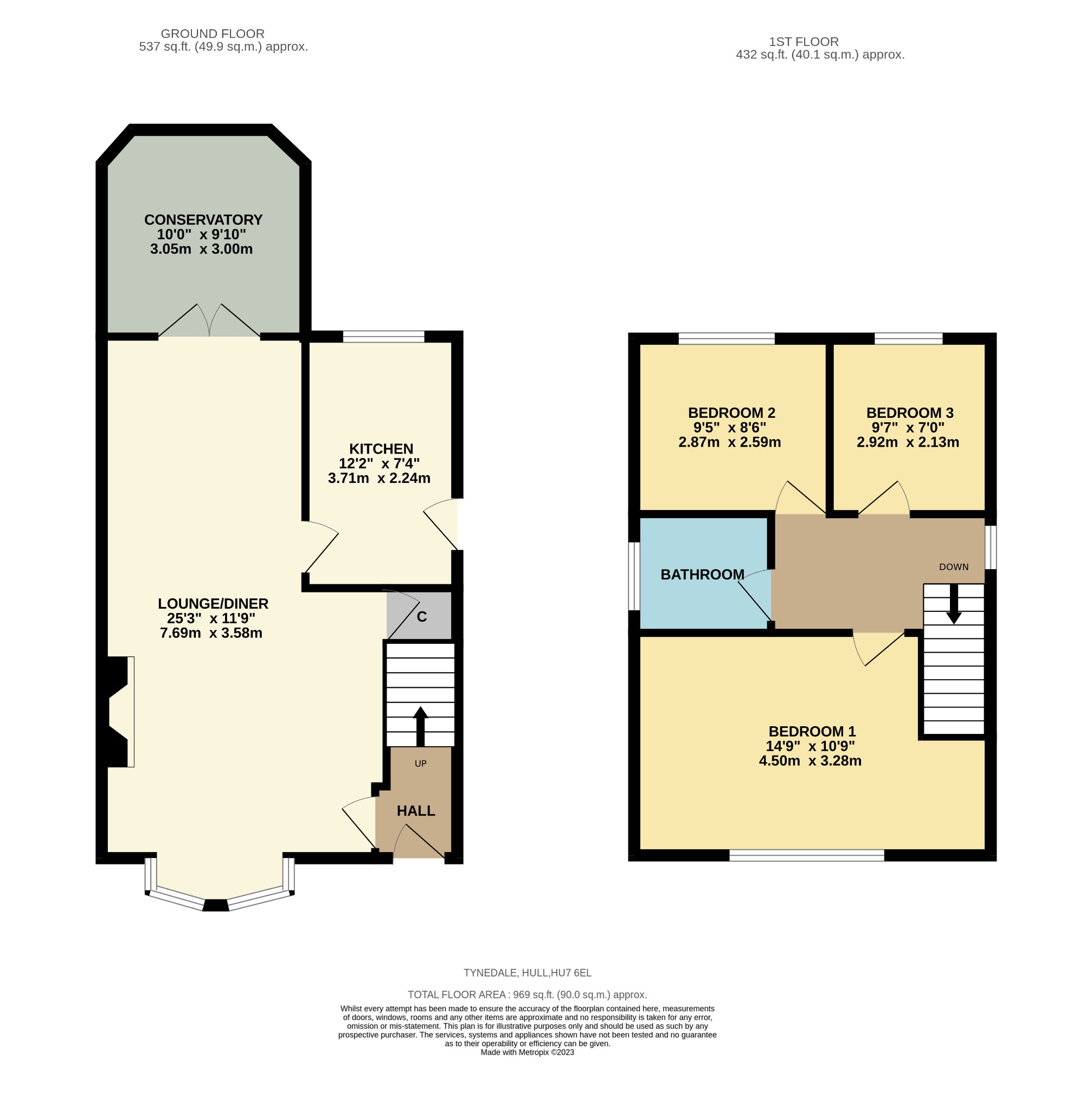 3 bed detached house for sale in Tynedale, Hull - Property Floorplan