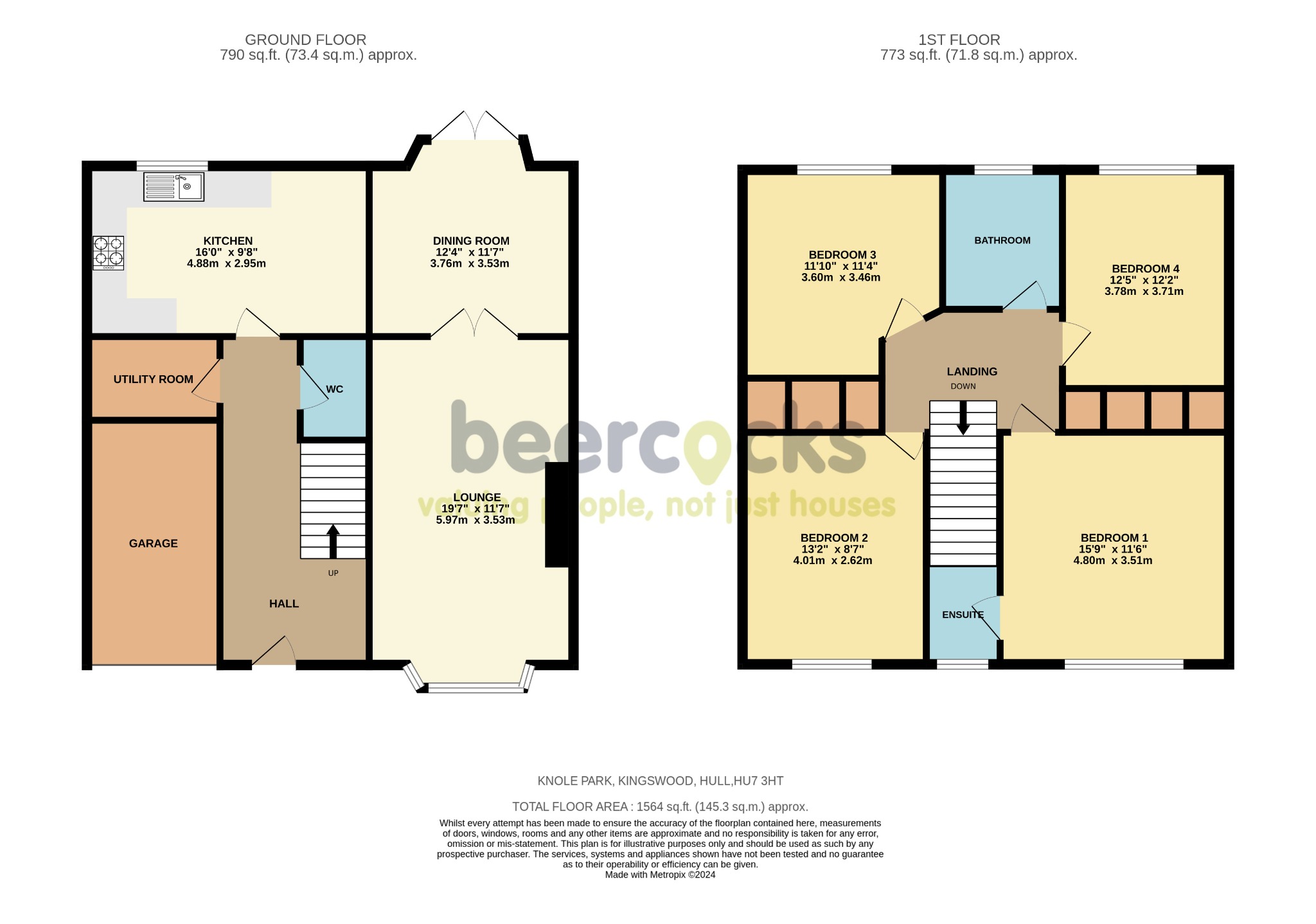 4 bed detached house for sale in Knole Park, Hull - Property Floorplan