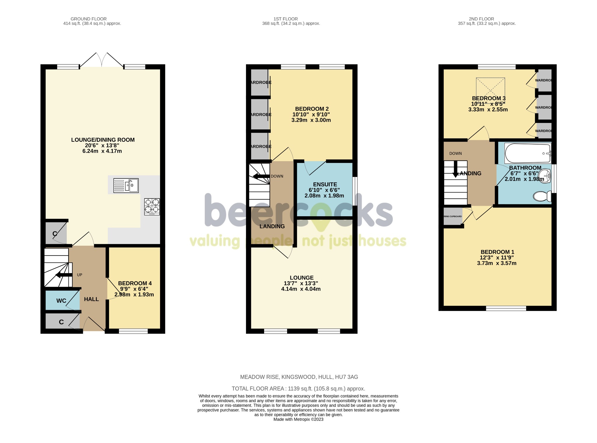 4 bed semi-detached house for sale in Meadow Rise, Hull - Property Floorplan