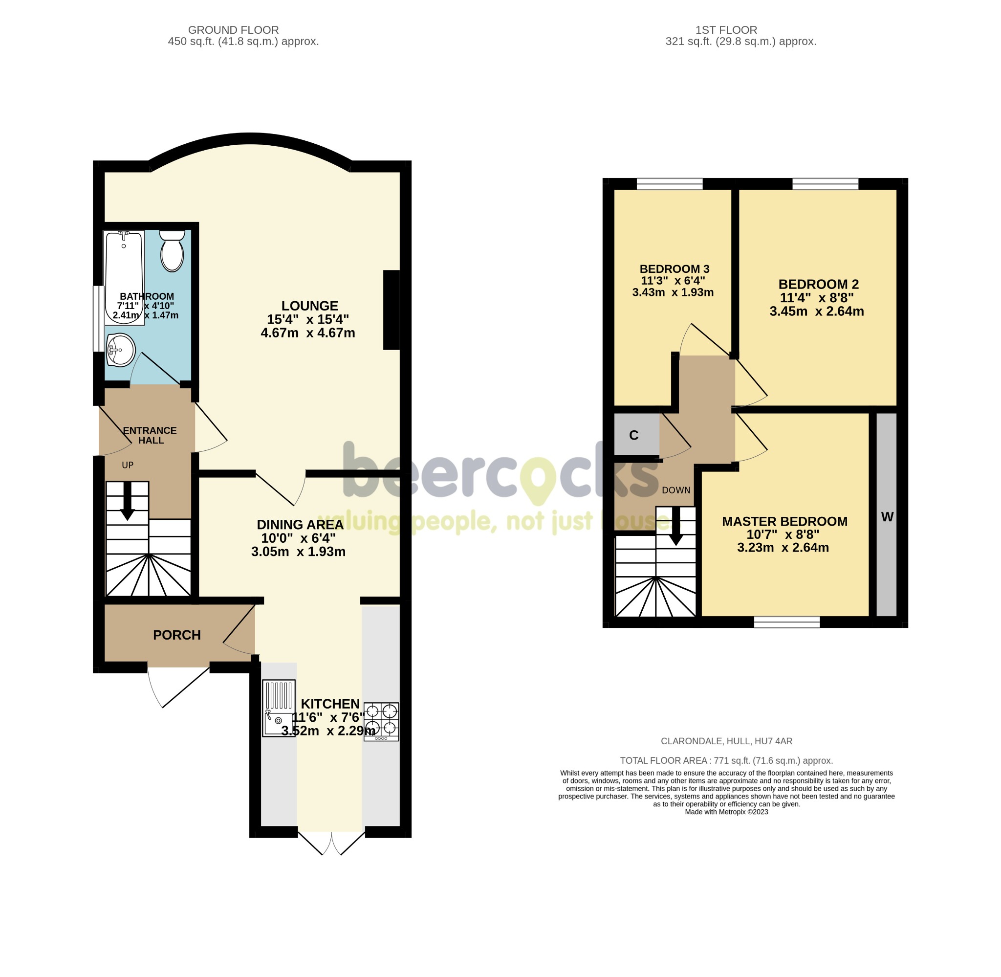 3 bed semi-detached house for sale in Clarondale, Hull - Property Floorplan