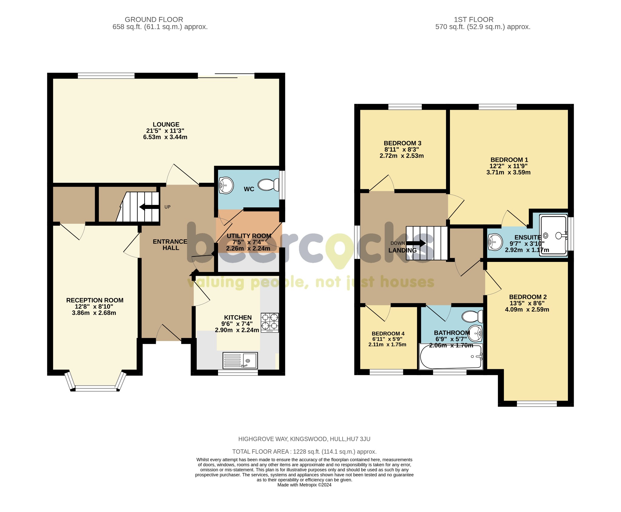 4 bed detached house for sale in Highgrove Way, Hull - Property Floorplan
