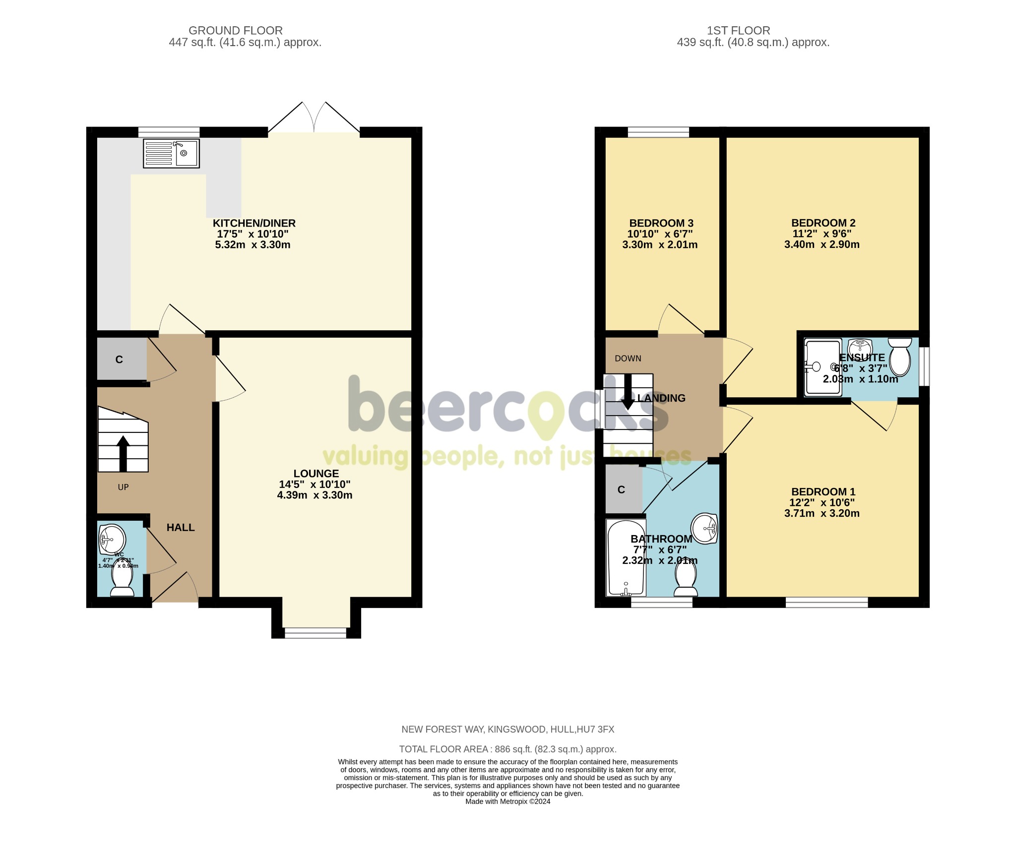 3 bed detached house for sale in New Forest Way, Hull - Property Floorplan