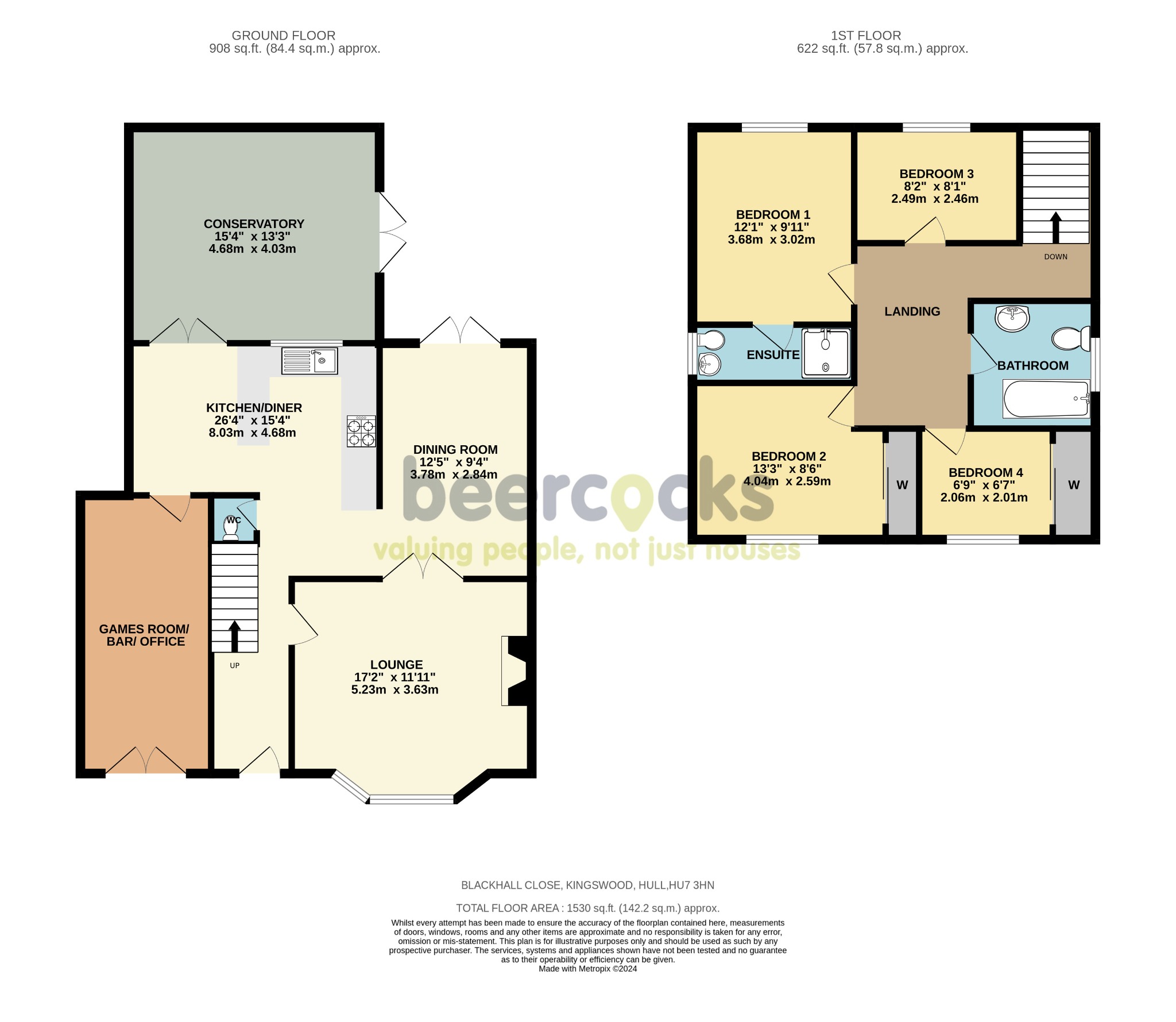 4 bed detached house for sale in Blackhall Close, Hull - Property Floorplan
