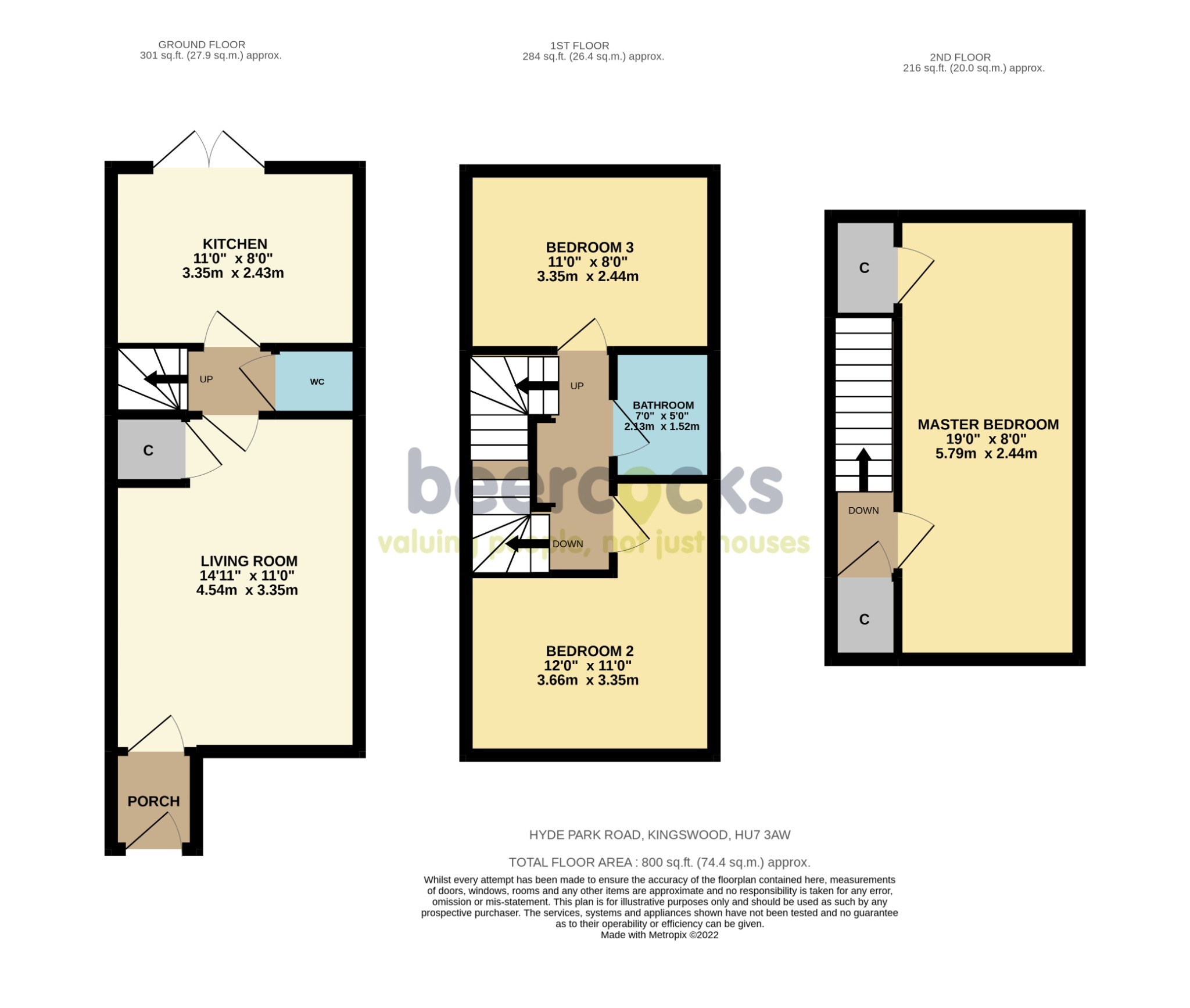 3 bed semi-detached house for sale in Hyde Park Road, Hull - Property Floorplan
