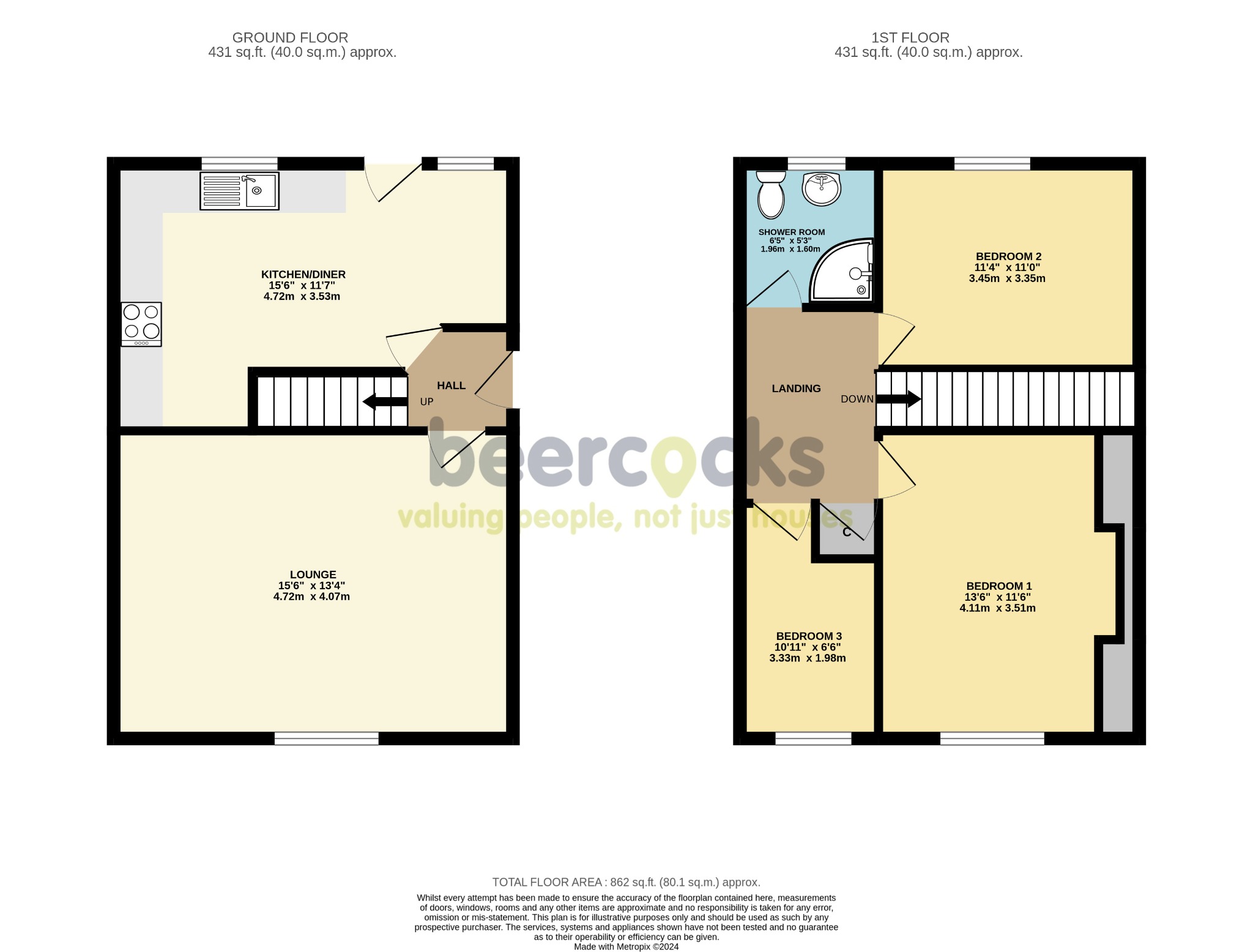 3 bed semi-detached house for sale in Paxdale, Hull - Property Floorplan