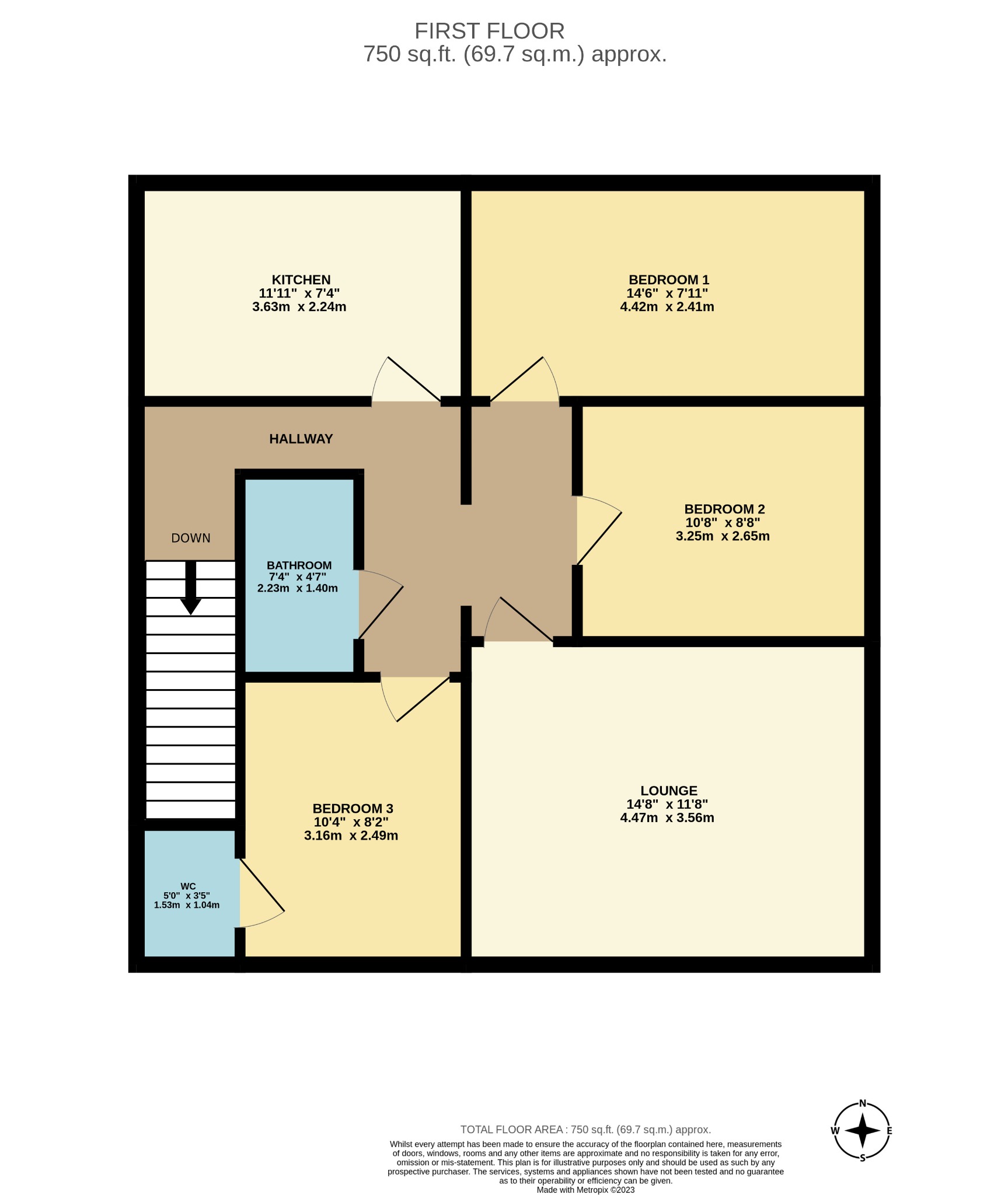 3 bed flat for sale in Finchley Close, Barton upon Humber - Property Floorplan