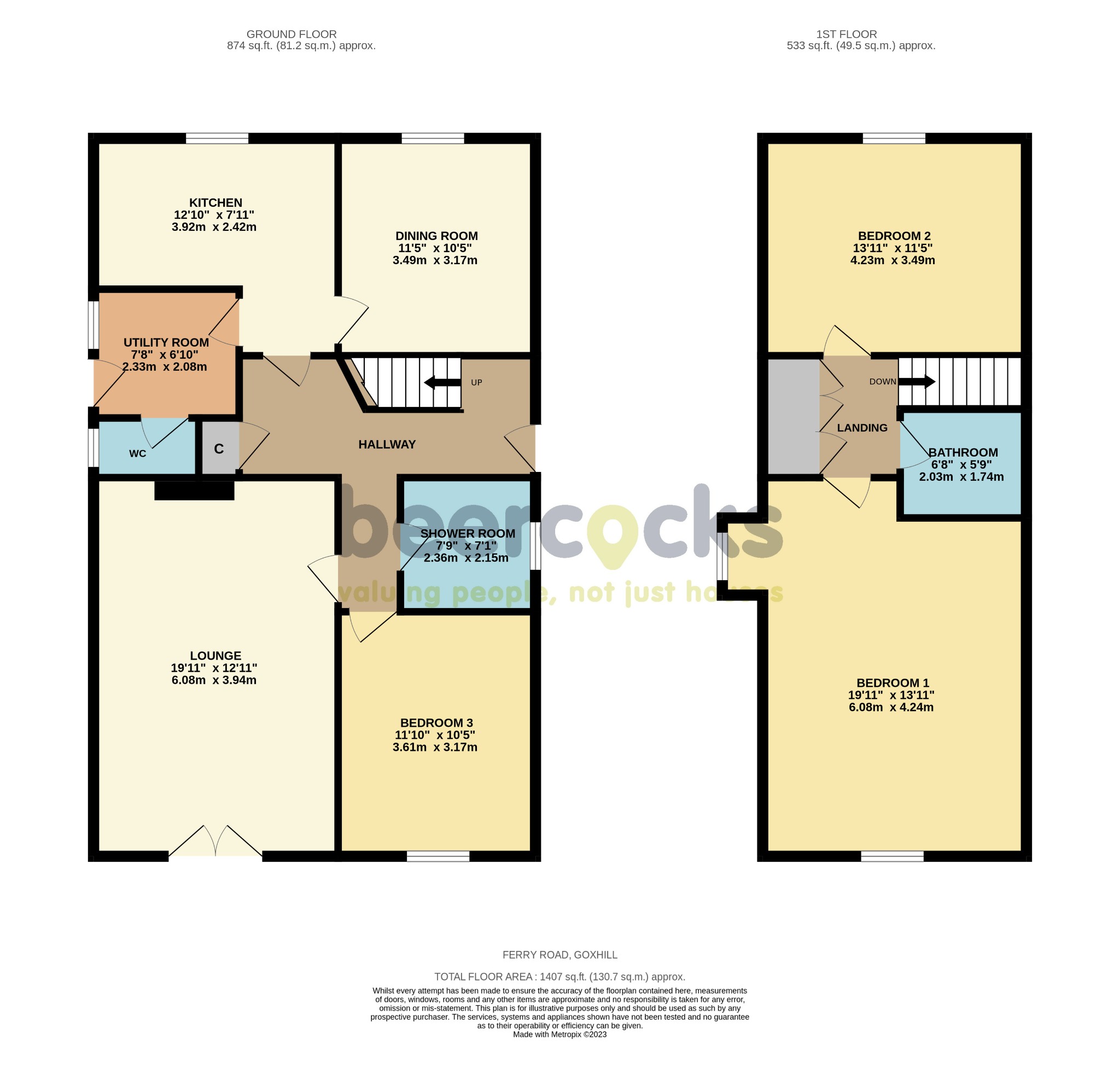3 bed detached house for sale in Ferry Road, Barrow upon Humber - Property Floorplan