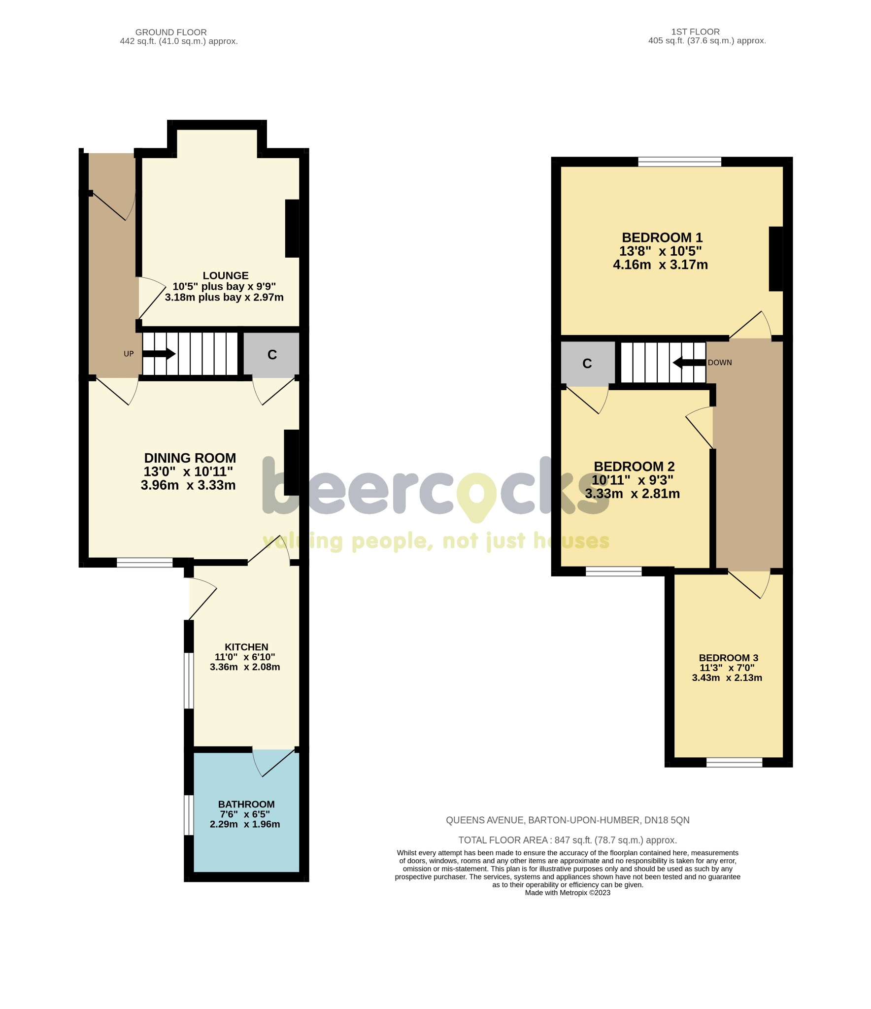 3 bed terraced house for sale in Queens Avenue, Barton upon Humber - Property Floorplan
