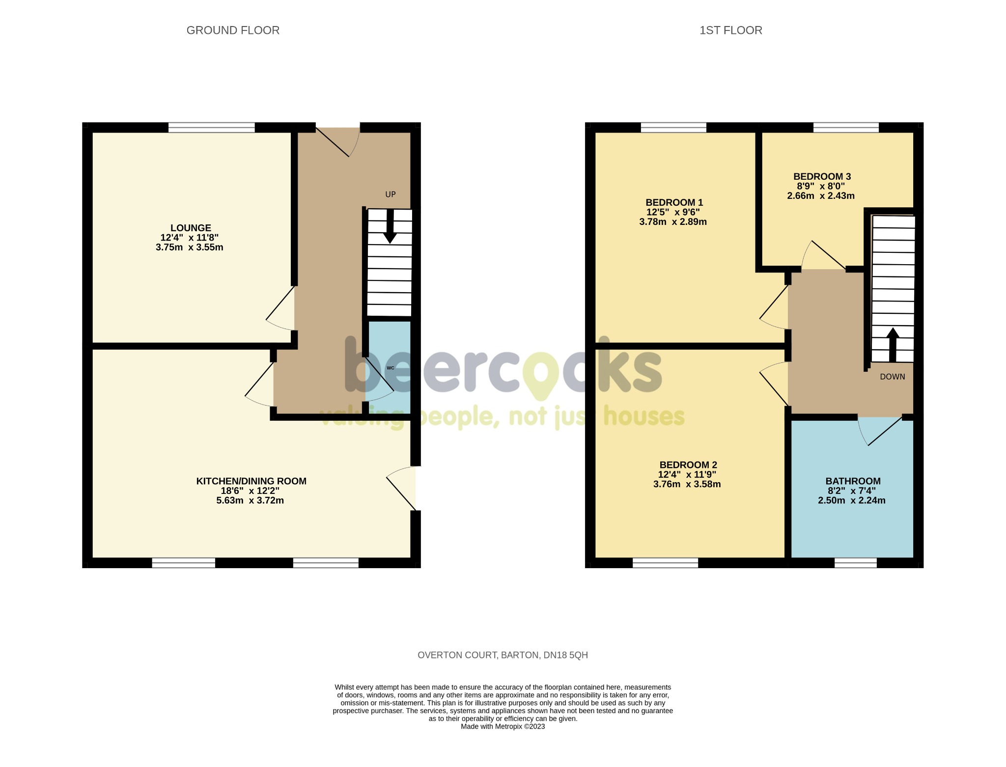 3 bed semi-detached house for sale in Overton Court, Barton upon Humber - Property Floorplan