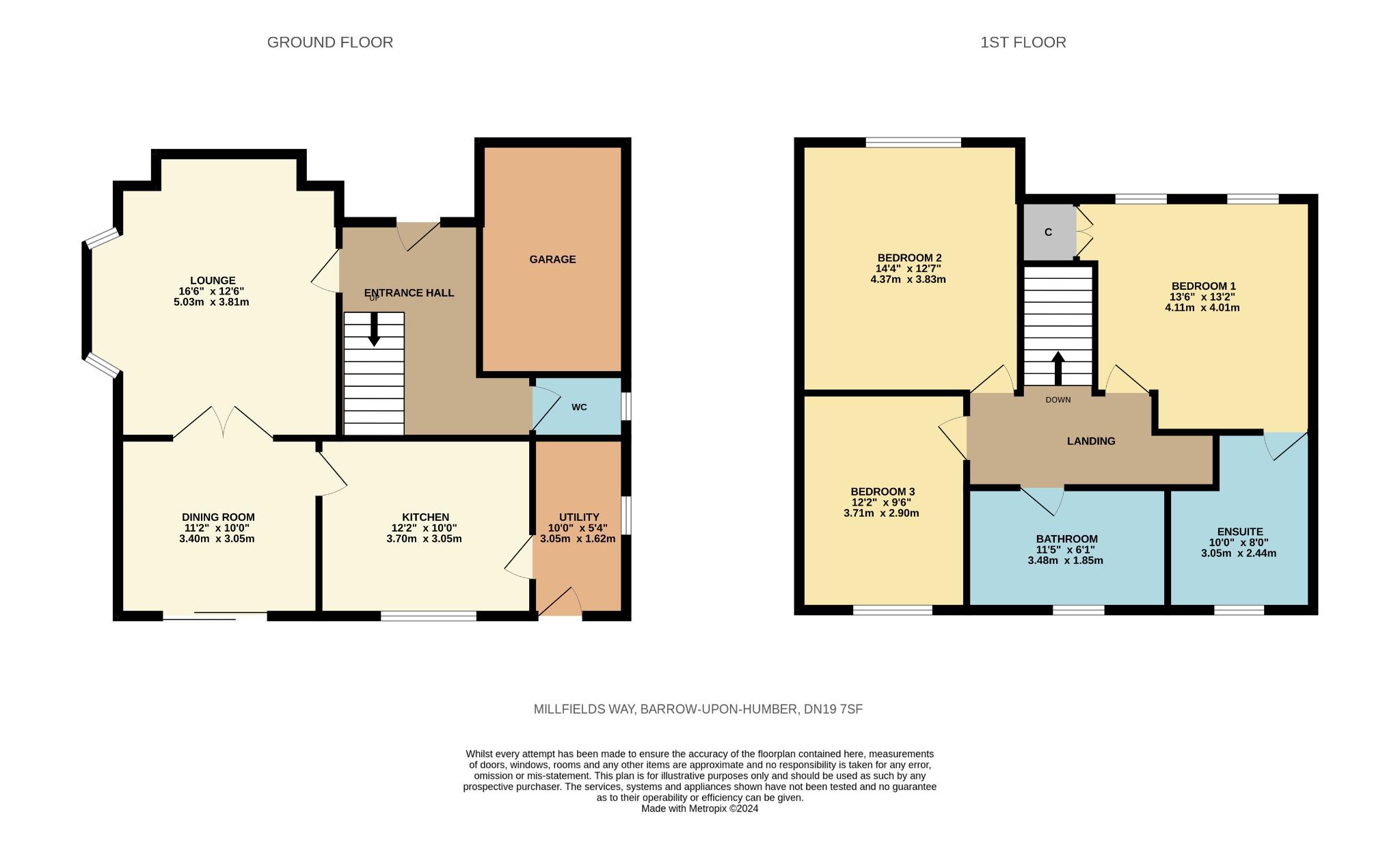 3 bed detached house for sale in Millfields Way, Barrow upon Humber - Property Floorplan