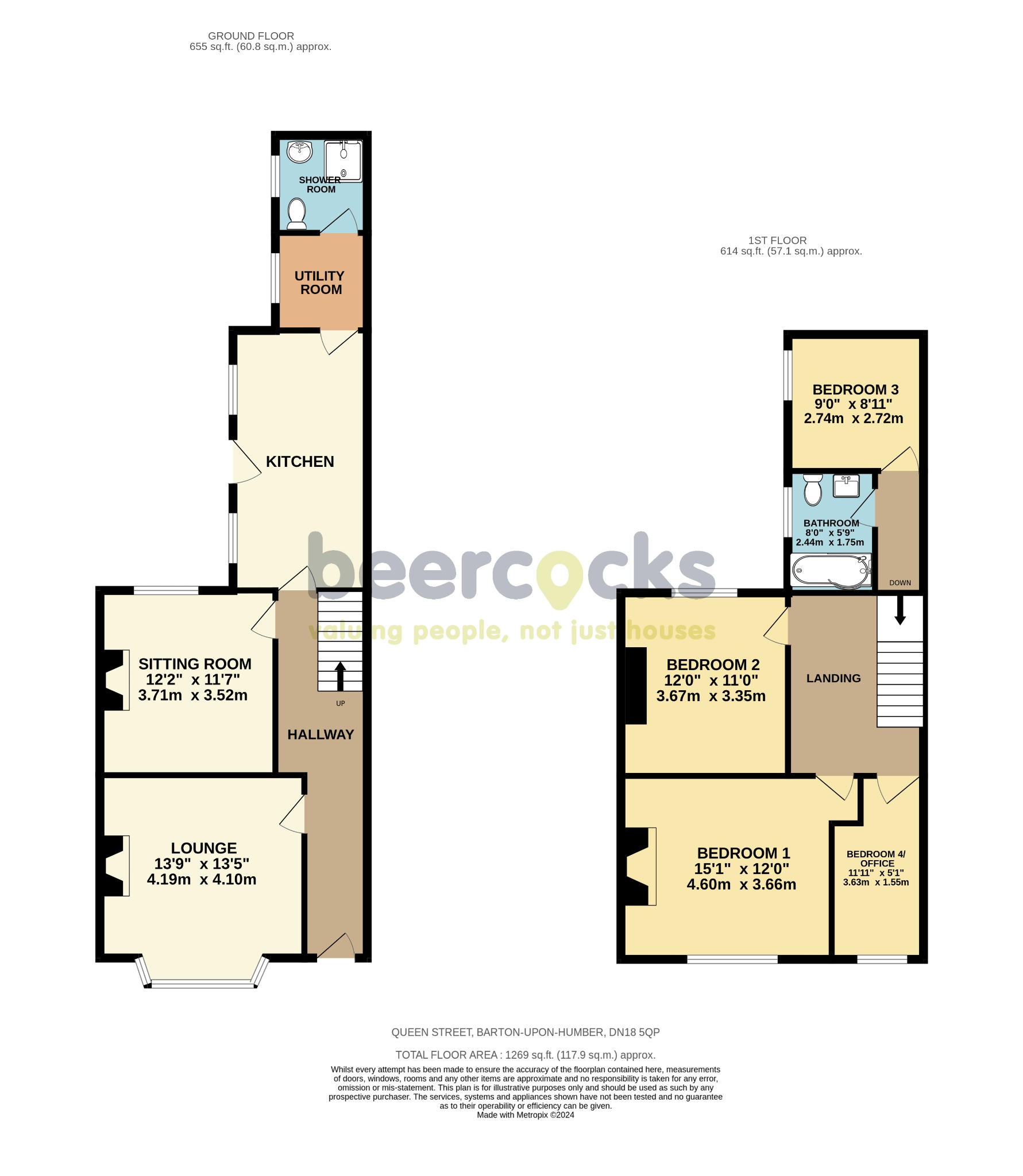 4 bed detached house for sale in Queen Street, Barton upon Humber - Property Floorplan