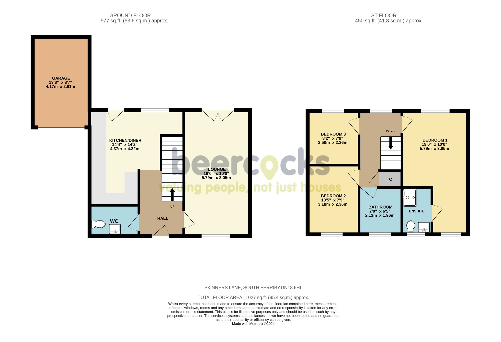 3 bed detached house for sale in Skinners Lane, Barton upon Humber - Property Floorplan