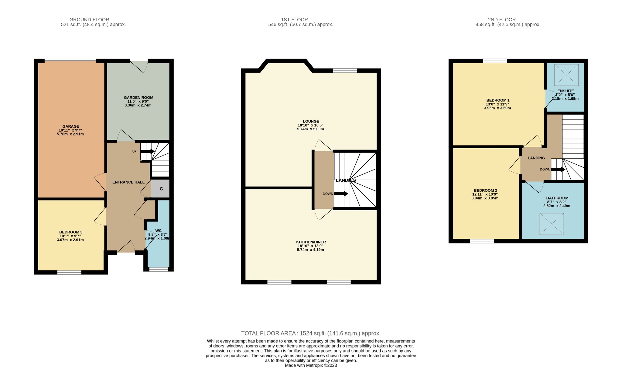 3 bed town house for sale in Eastgate, Beverley - Property Floorplan