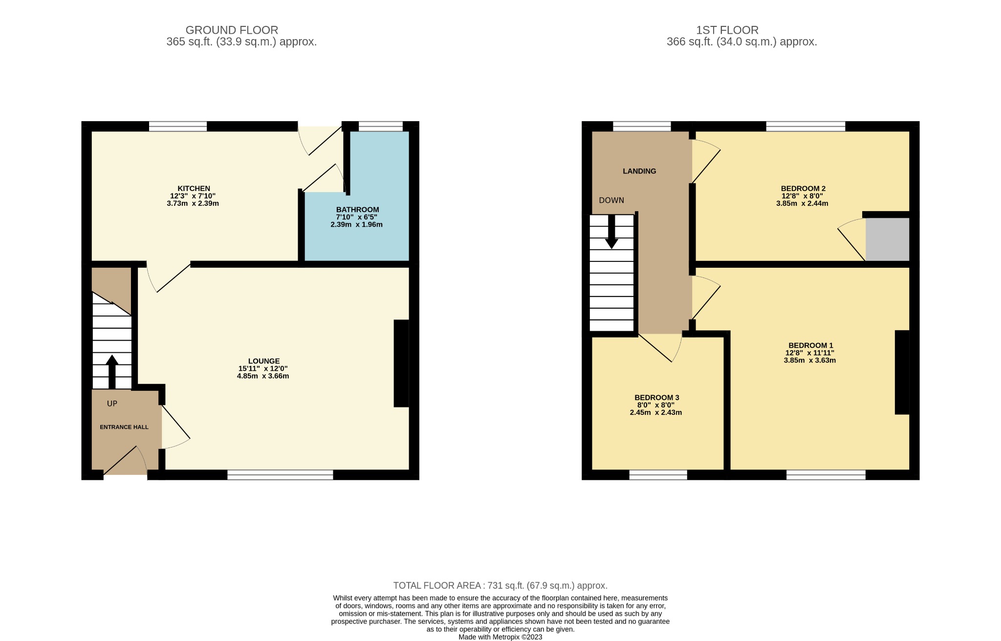 3 bed terraced house for sale in Fisher Square, Beverley - Property Floorplan