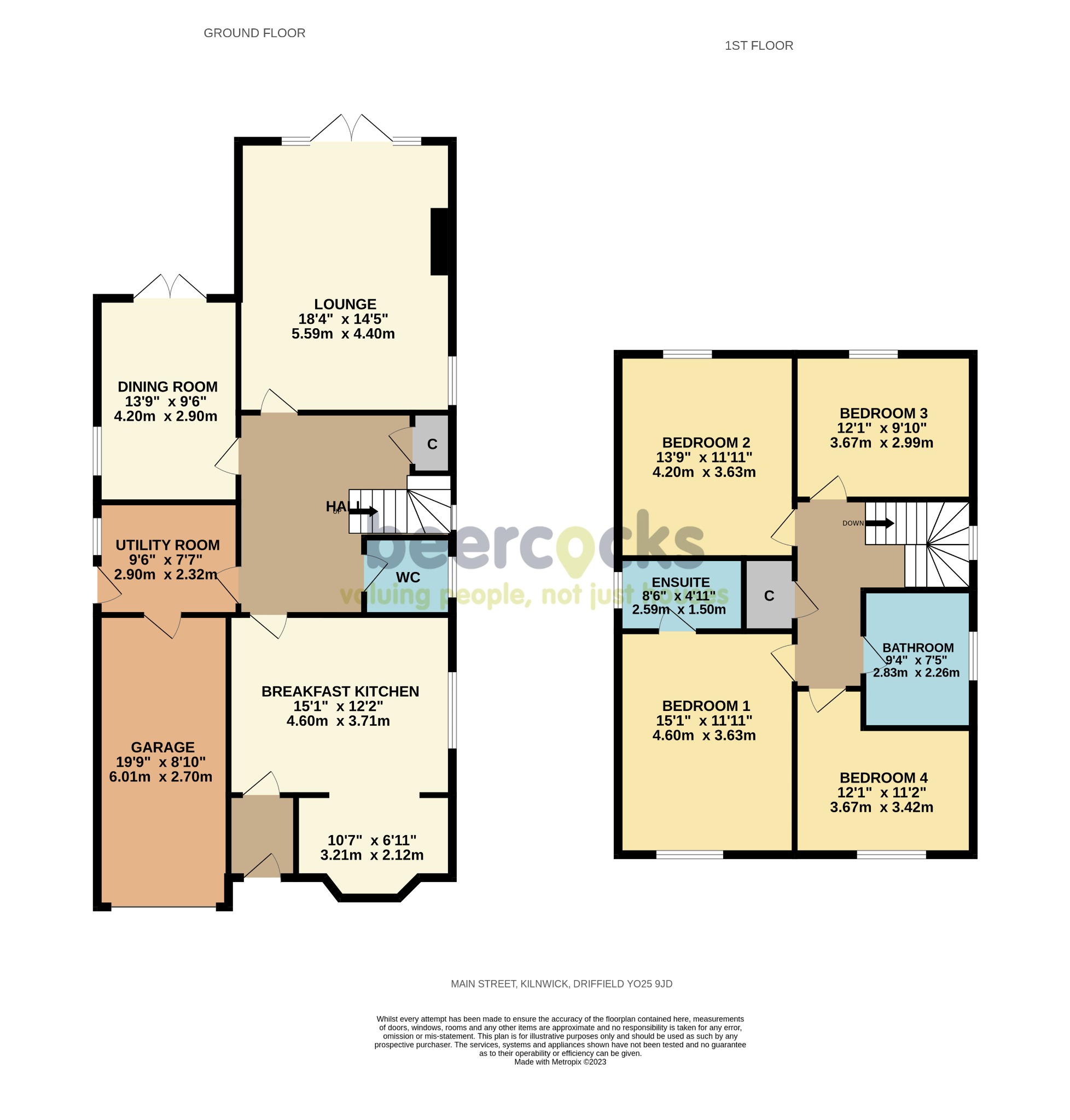 4 bed detached house for sale in Main Street, Driffield - Property Floorplan