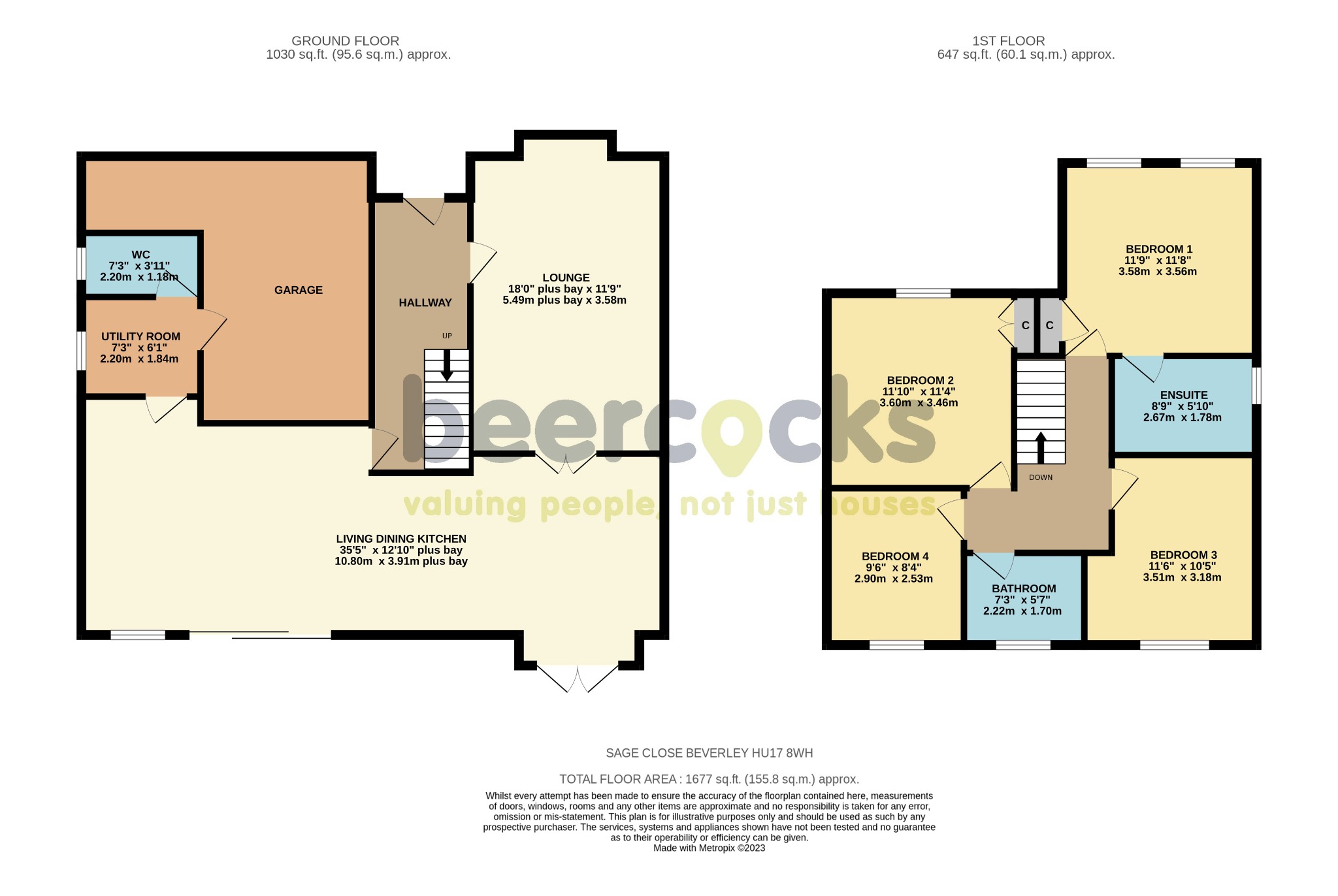 4 bed detached house for sale in Sage Close, Beverley - Property Floorplan
