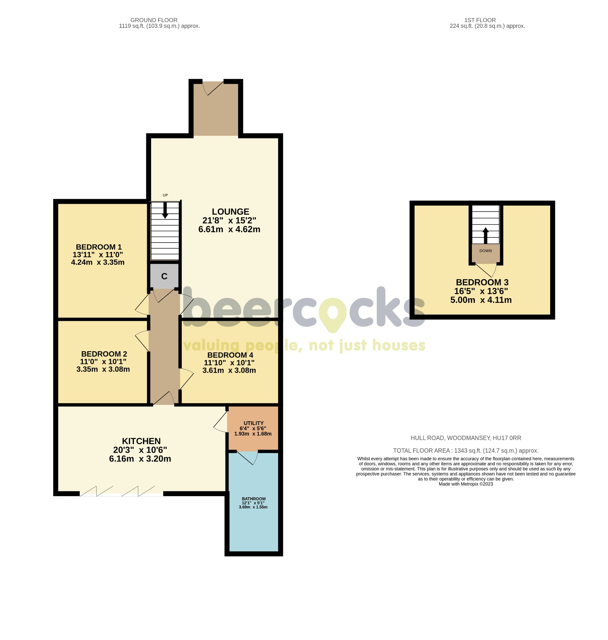 4 bed detached house for sale in Hull Road, Beverley - Property Floorplan