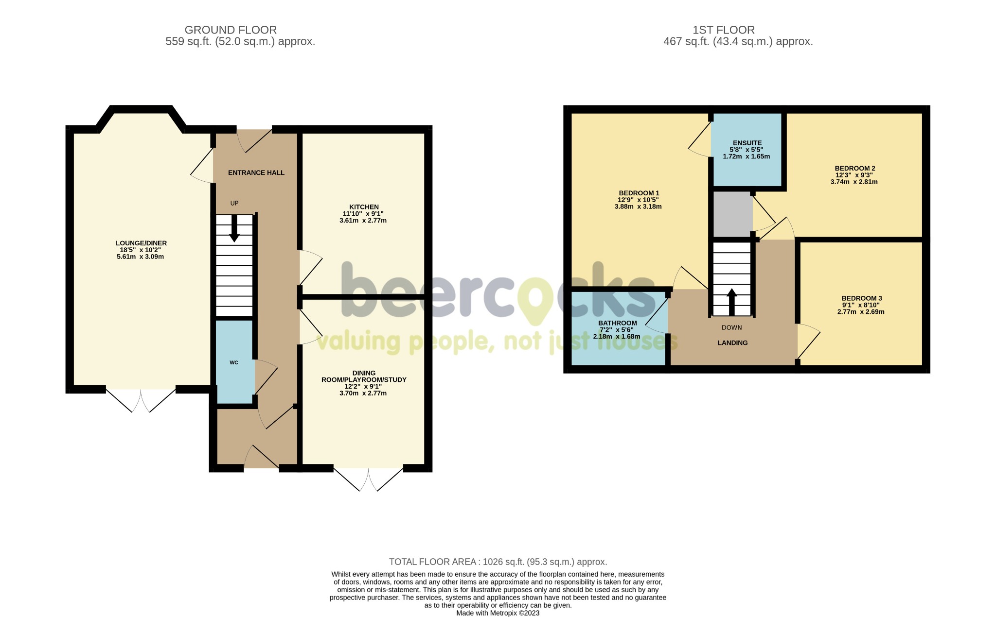 3 bed detached house for sale in Mulberry Avenue, Beverley - Property Floorplan