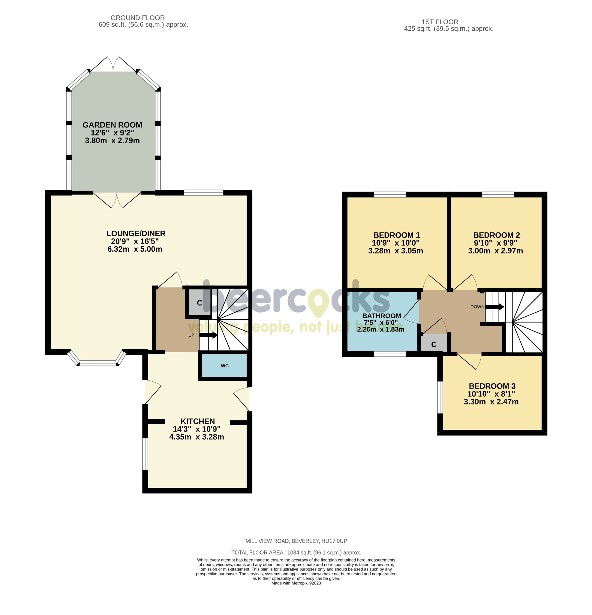 3 bed detached house for sale in Mill View Road, Beverley - Property Floorplan