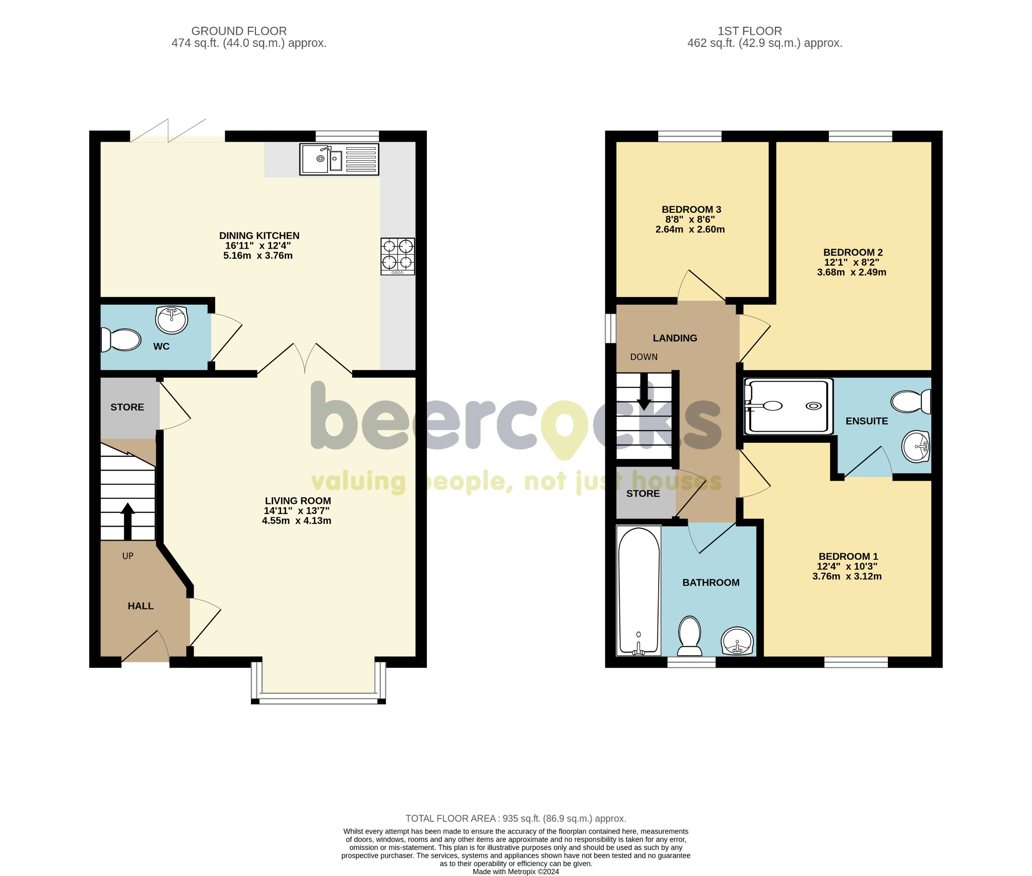 3 bed detached house for sale, Beverley - Property Floorplan