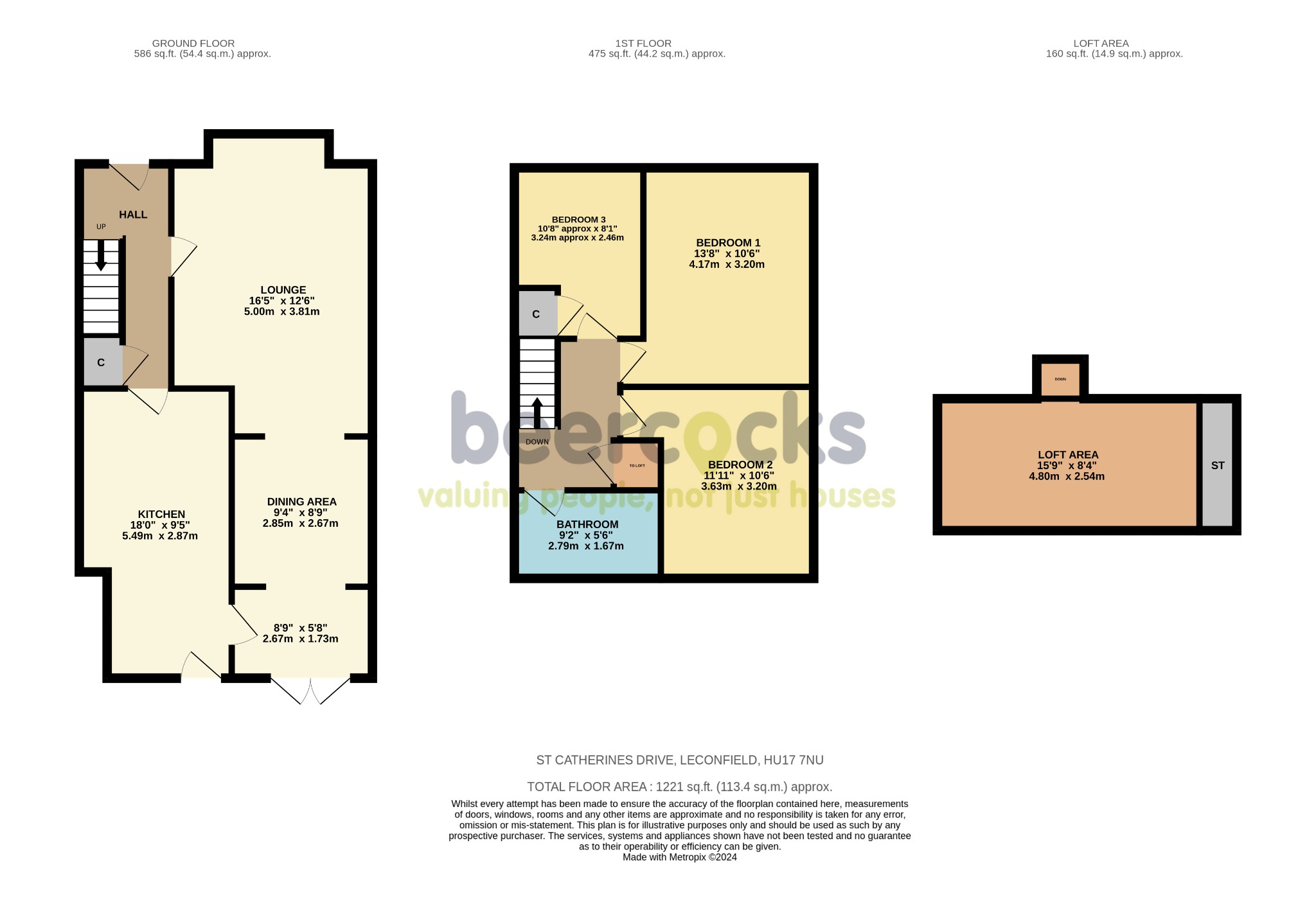 3 bed semi-detached house for sale in St Catherines Drive, Beverley - Property Floorplan