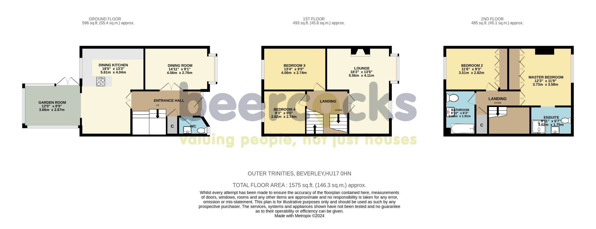 4 bed terraced house for sale in Outer Trinities, Beverley - Property Floorplan