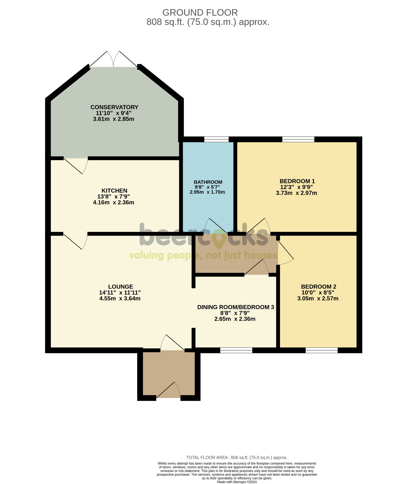 3 bed detached bungalow for sale in Cavendish Drive, Beverley - Property Floorplan