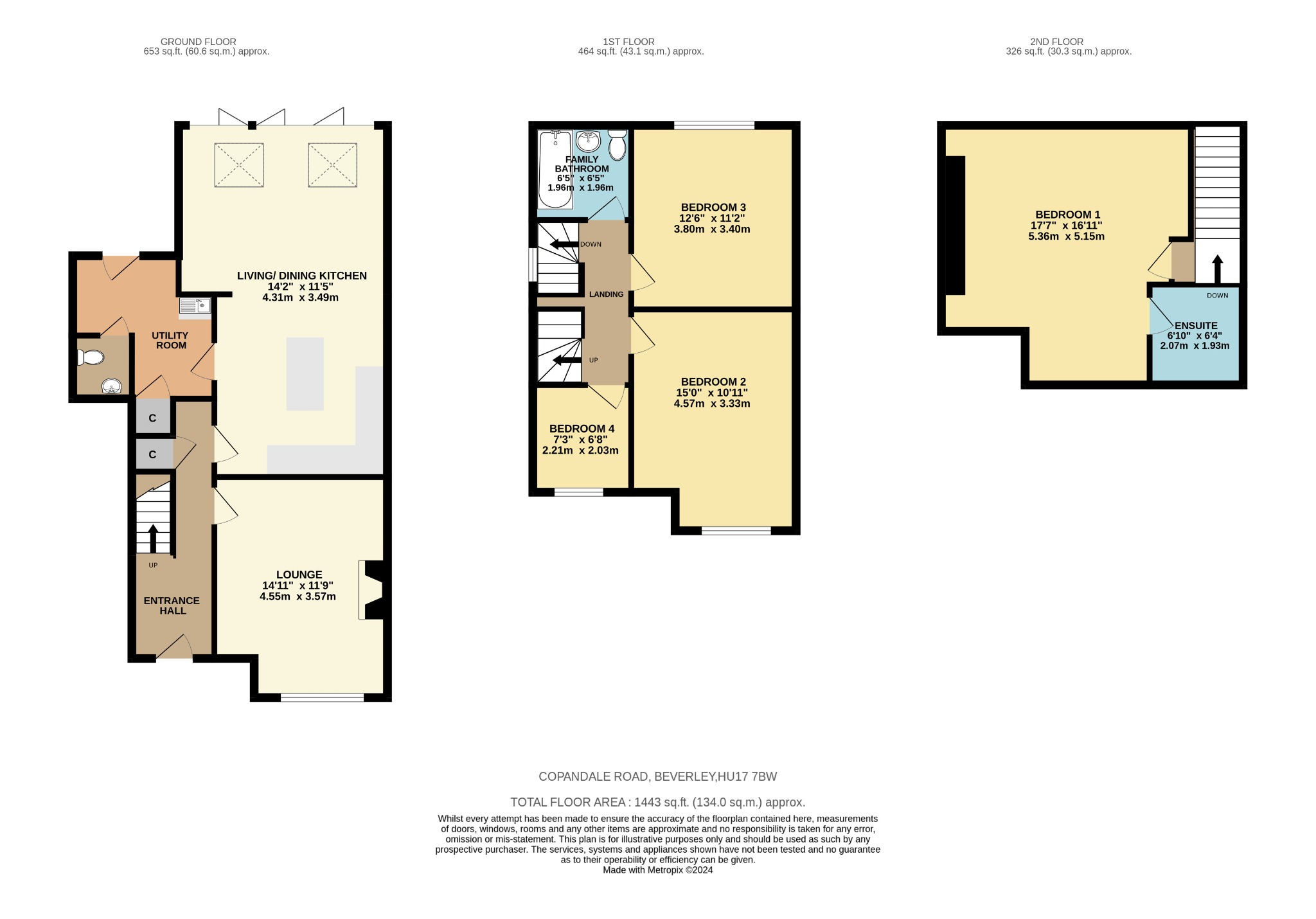 4 bed semi-detached house for sale in Copandale Road, Beverley - Property Floorplan