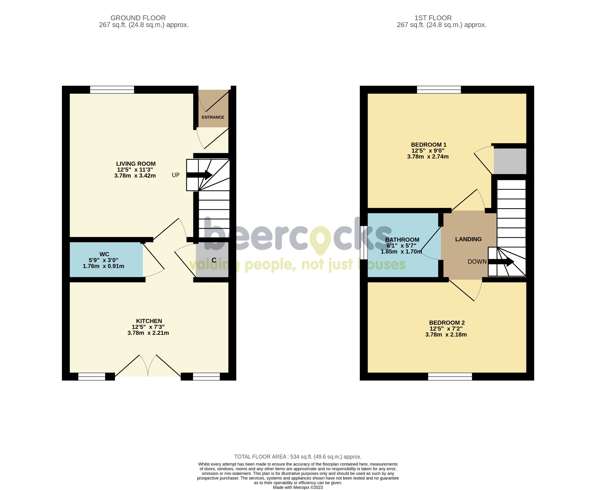 2 bed semi-detached house for sale in Jack Harrison Avenue, Cottingham - Property Floorplan