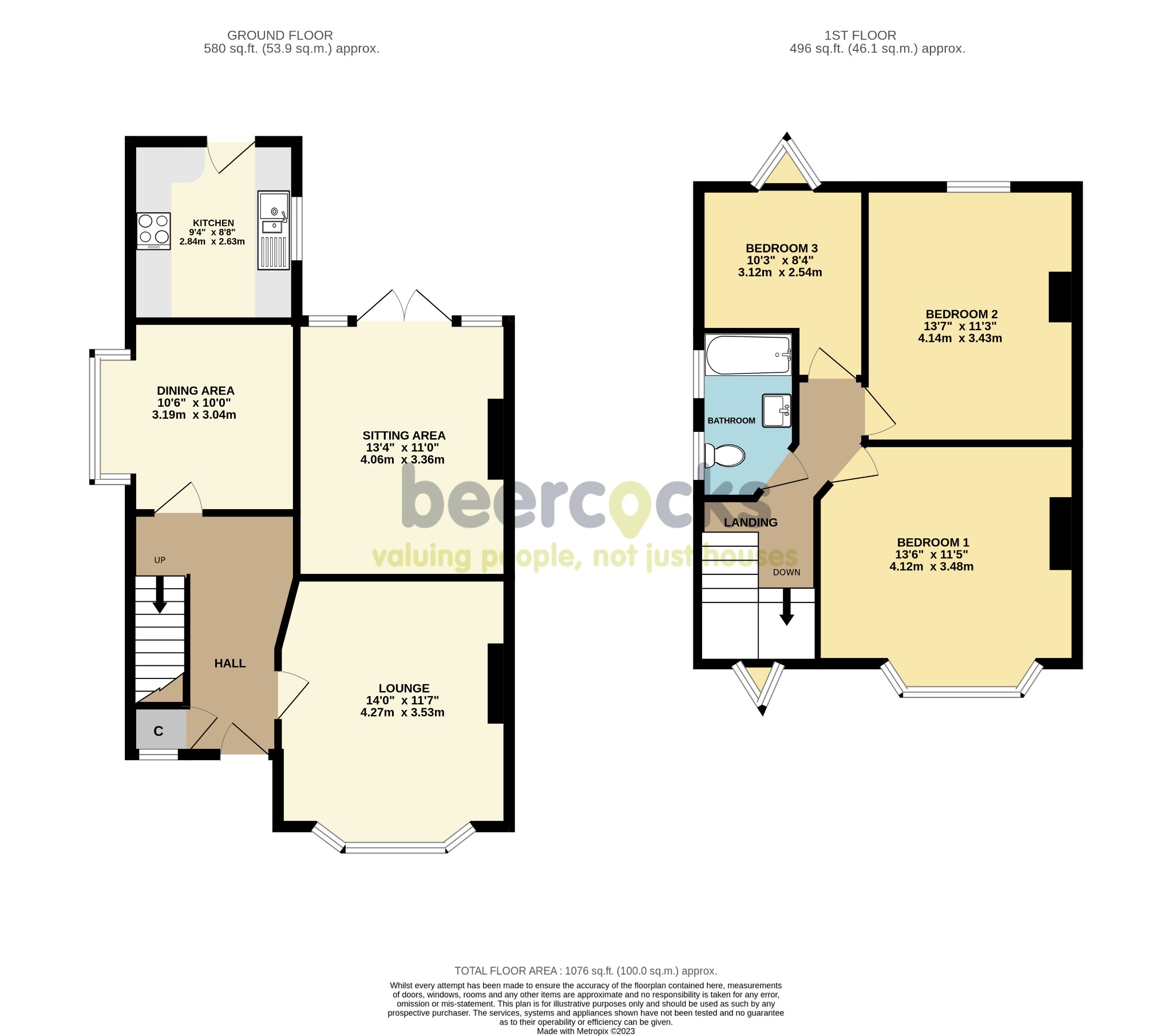 3 bed semi-detached house for sale in Westfield Road, Cottingham - Property Floorplan