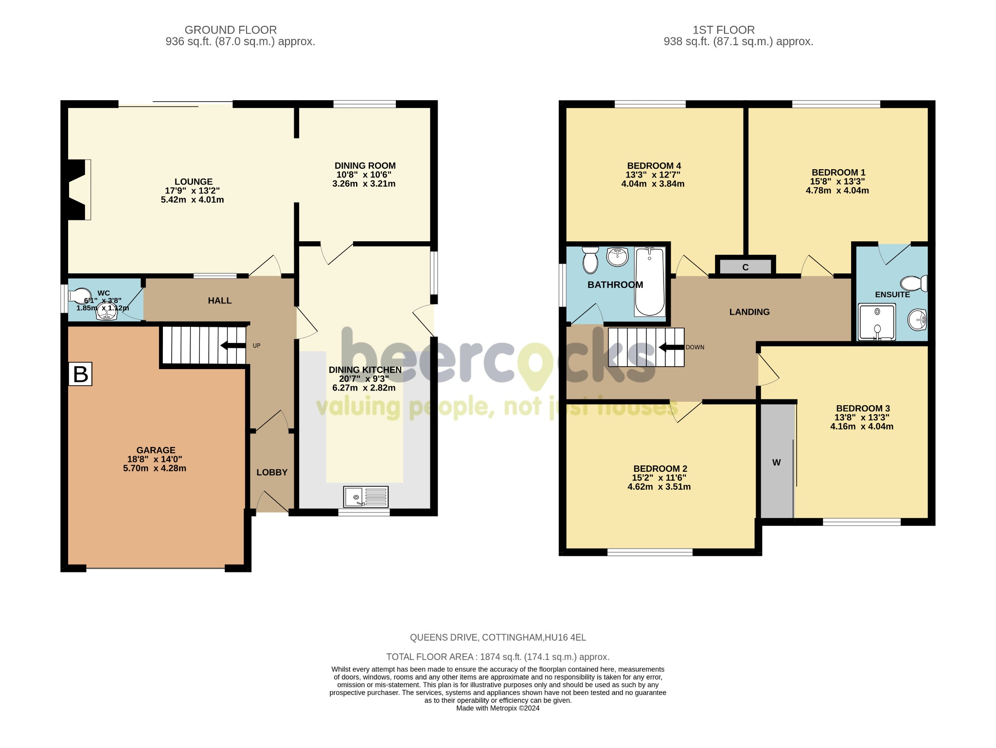4 bed detached house for sale in Queens Drive, Cottingham - Property Floorplan